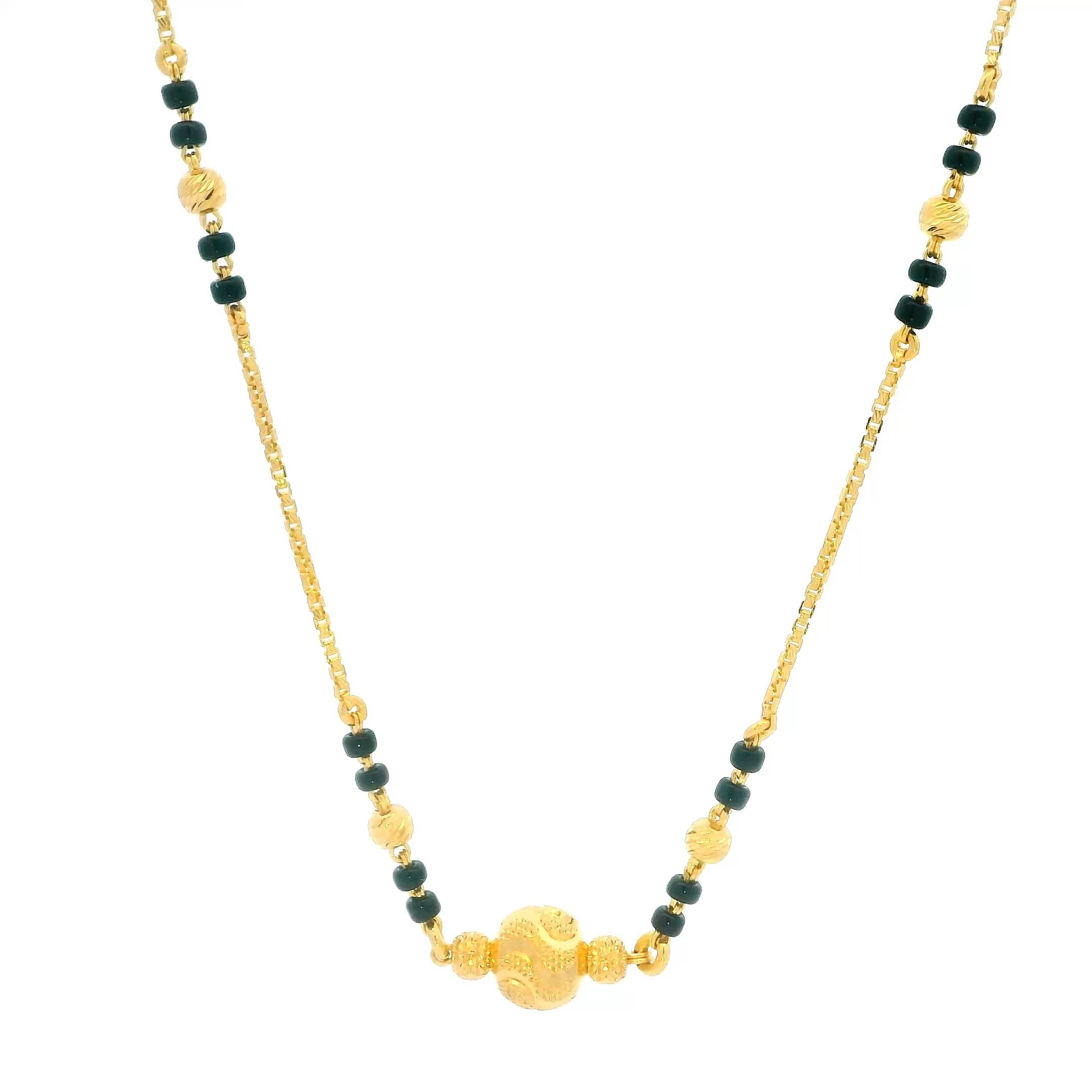 Subtle Gleam 22K Gold Short Mangalsutra