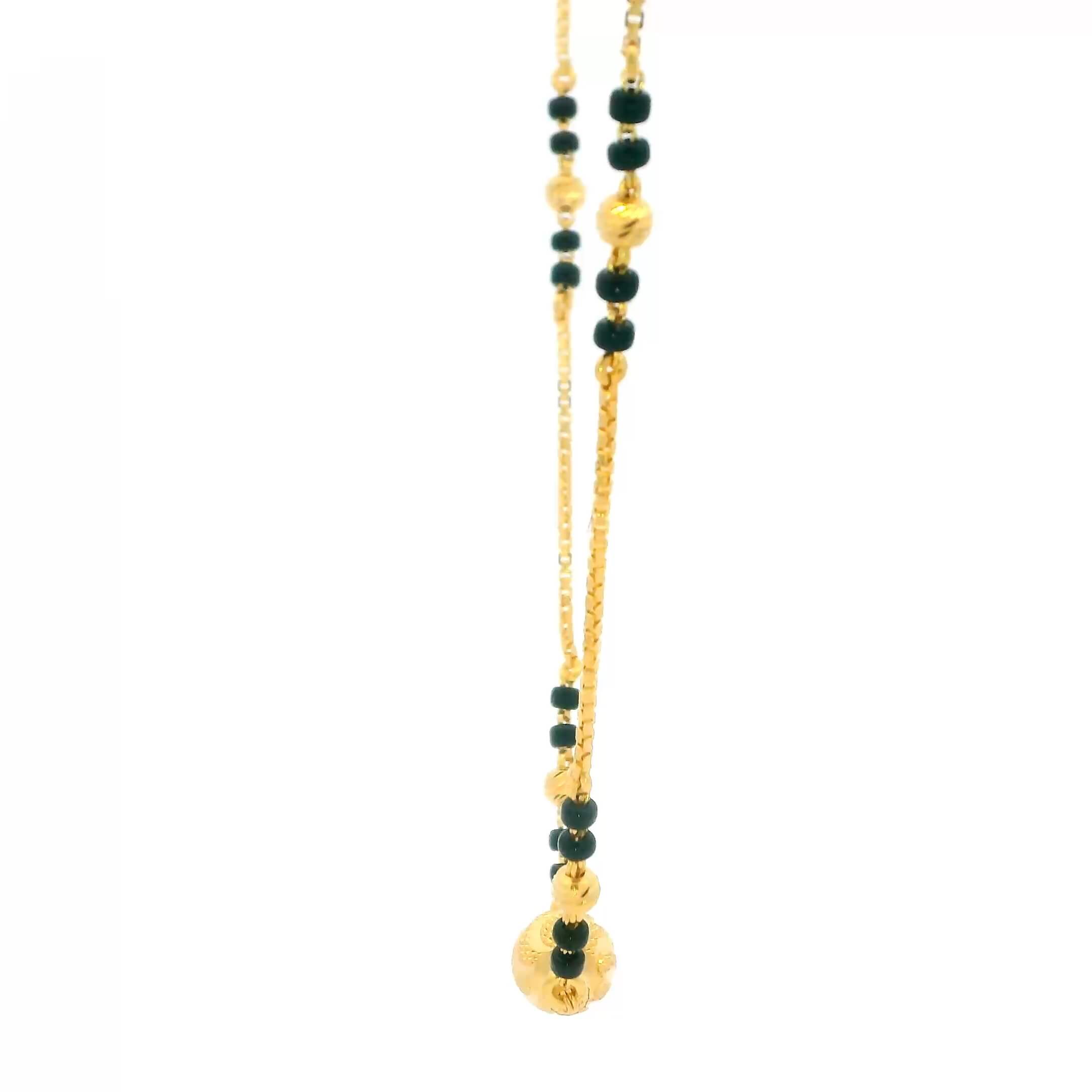 Subtle Gleam 22K Gold Short Mangalsutra