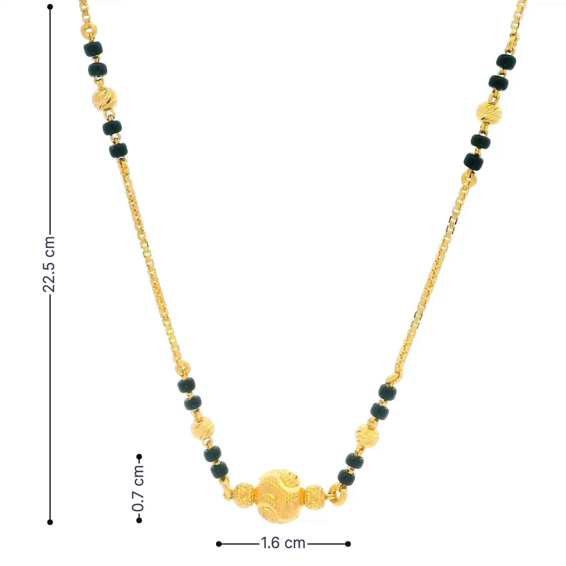 Subtle Gleam 22K Gold Short Mangalsutra
