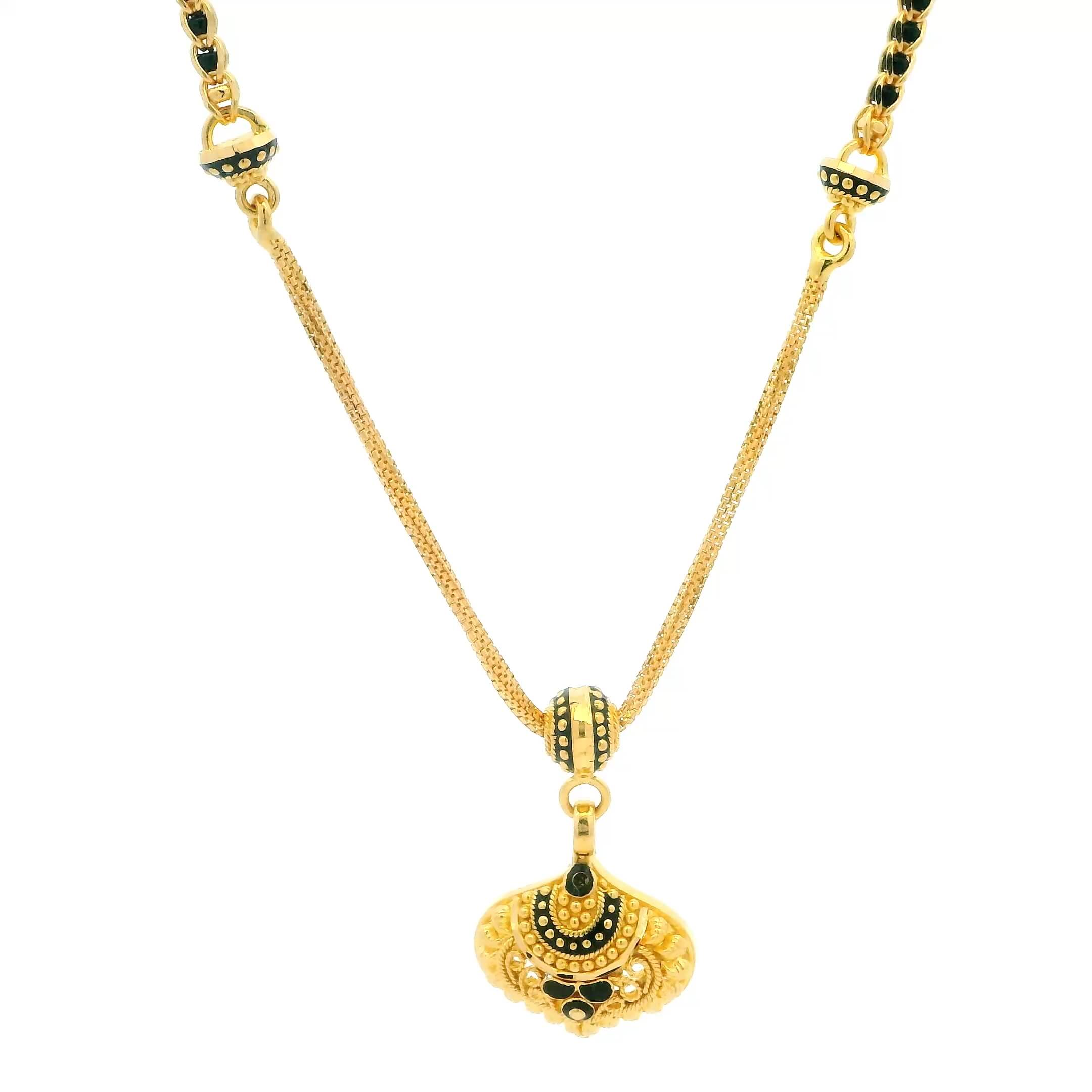 Lustrous Bond 22K Gold Short Mangalsutra
