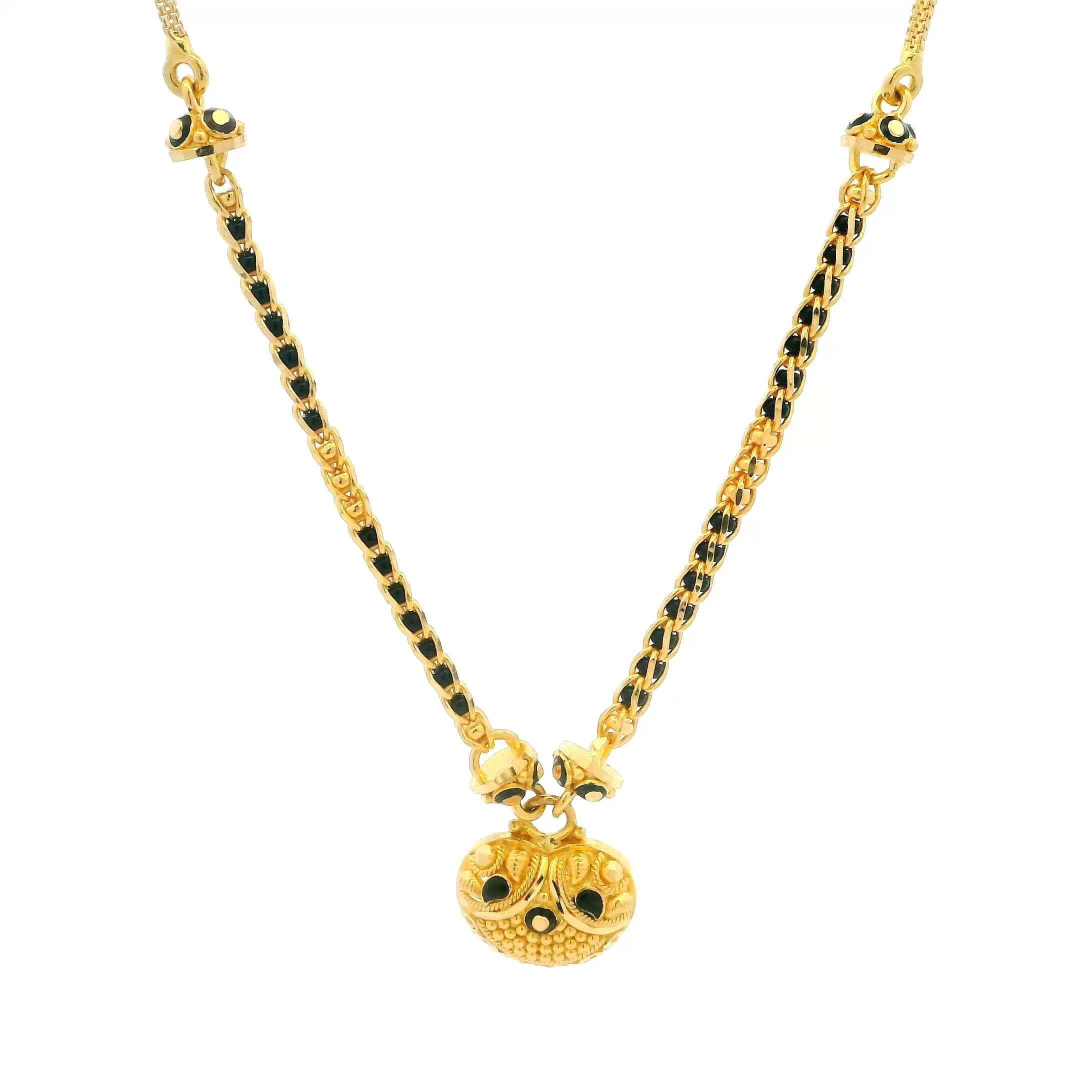 Gleaming Knot 22K Gold Short Mangalsutra