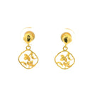 Modest Flora Charm 14K Gold Danglers