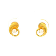 Trendy Twirl Gold Studs