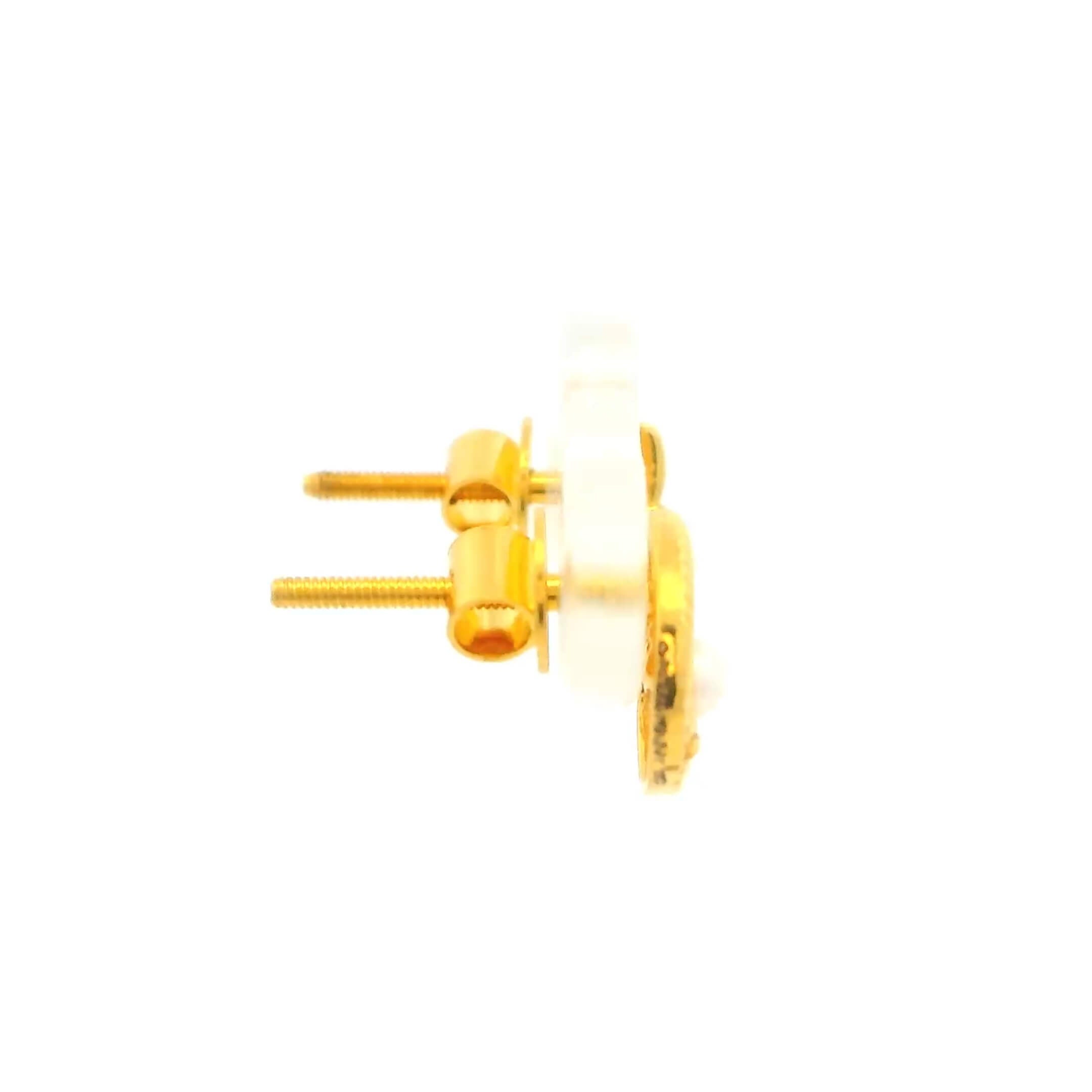 Trendy Twirl Gold Studs