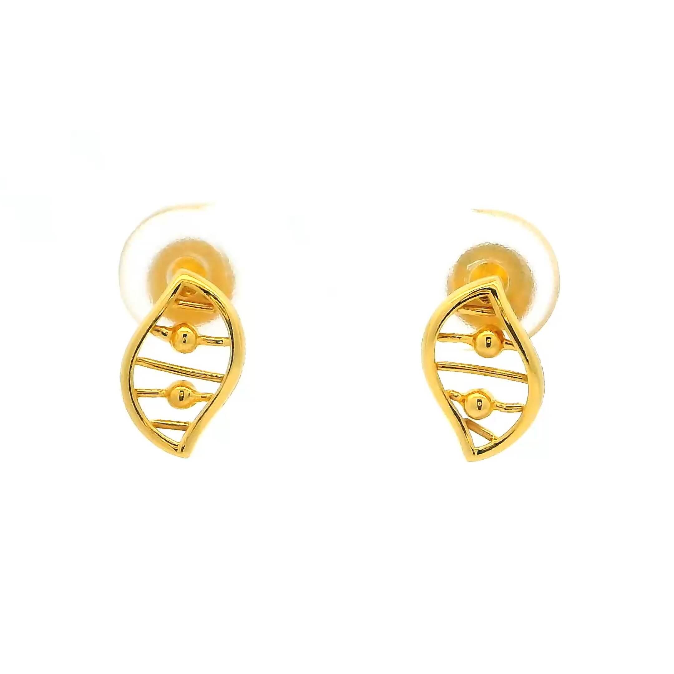 Fancy Twirl Gold Studs