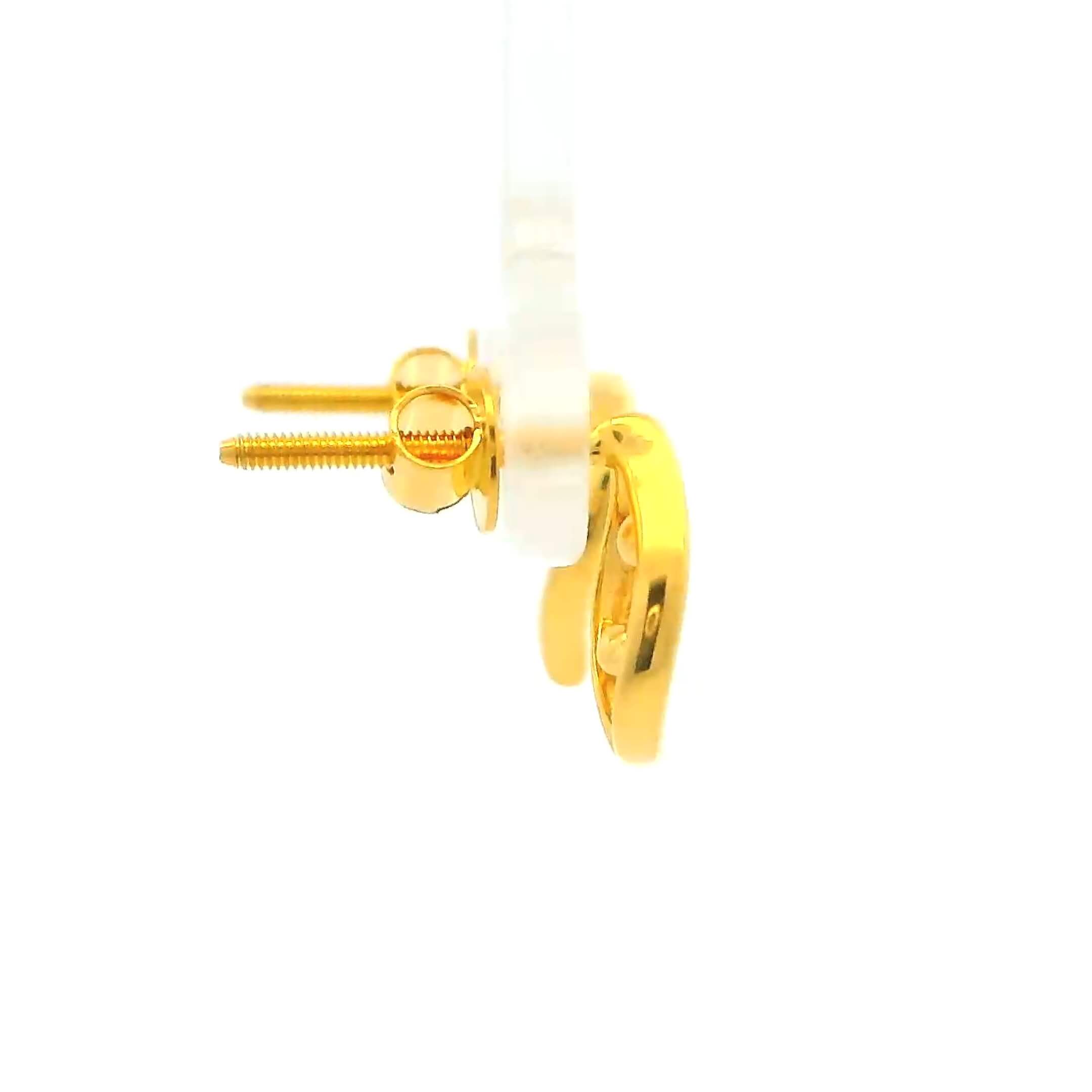 Fancy Twirl Gold Studs