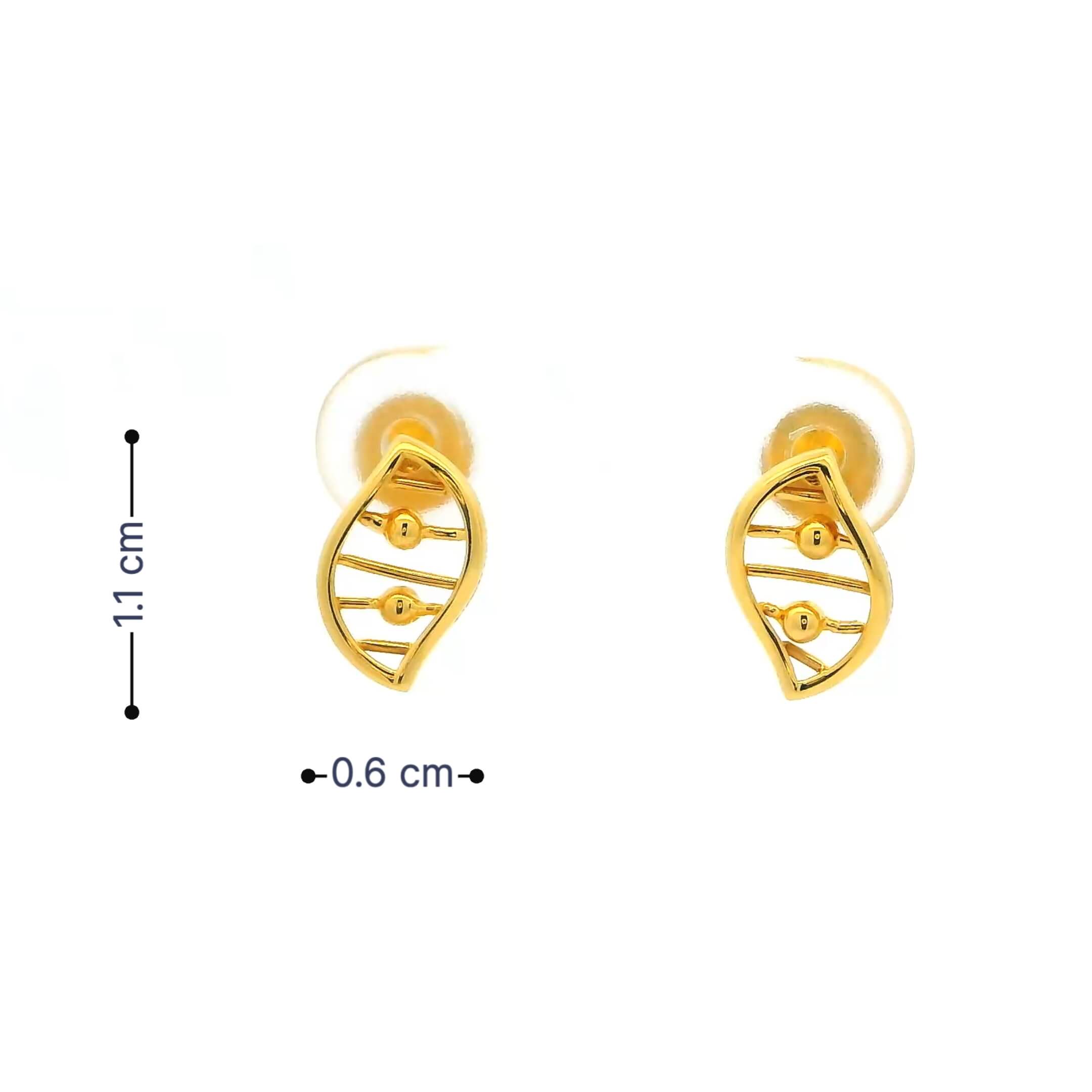 Fancy Twirl Gold Studs