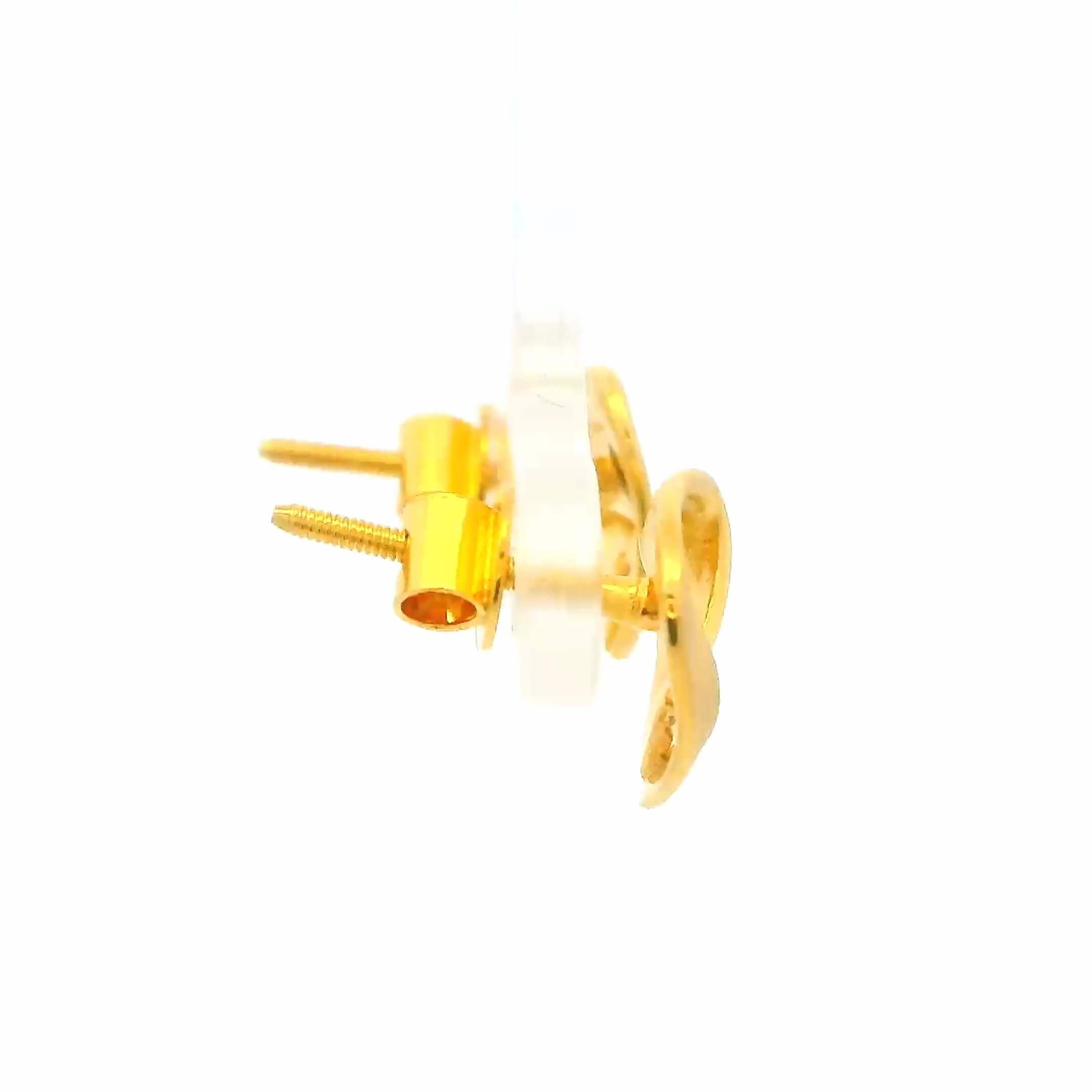 Stylish Swirl 14K Gold Studs