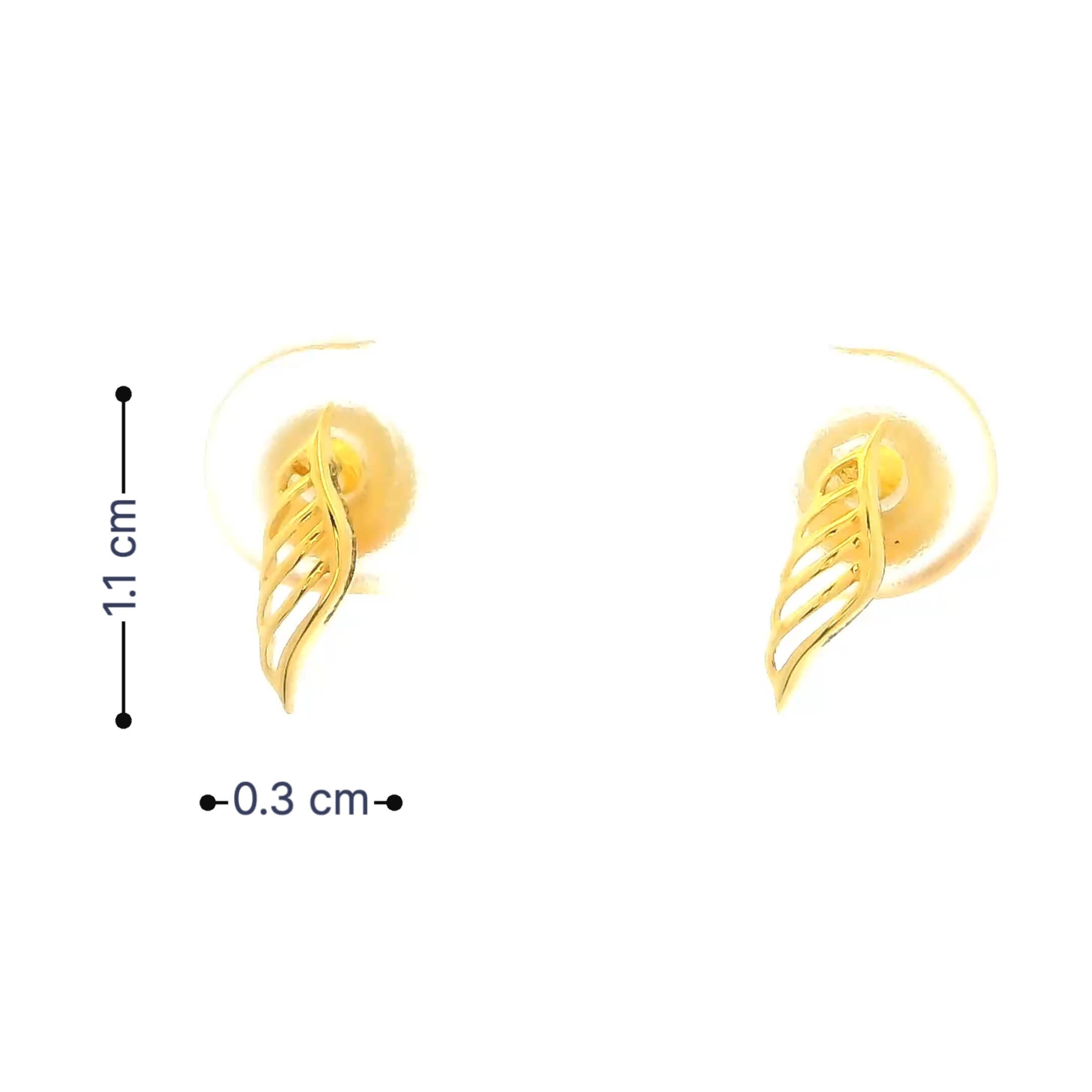 Mini Wings 14K Gold Studs