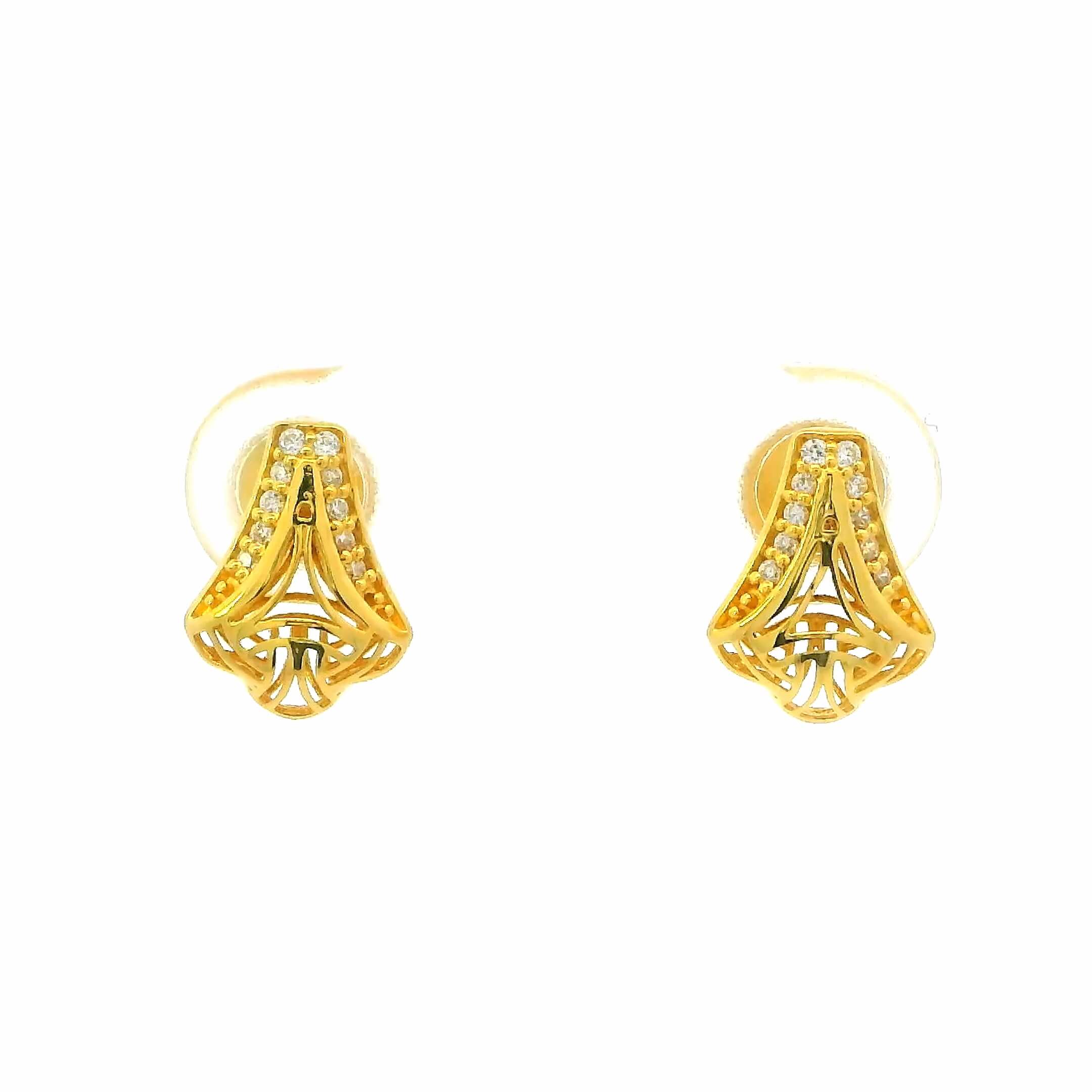 Stylish Spark Gold Studs