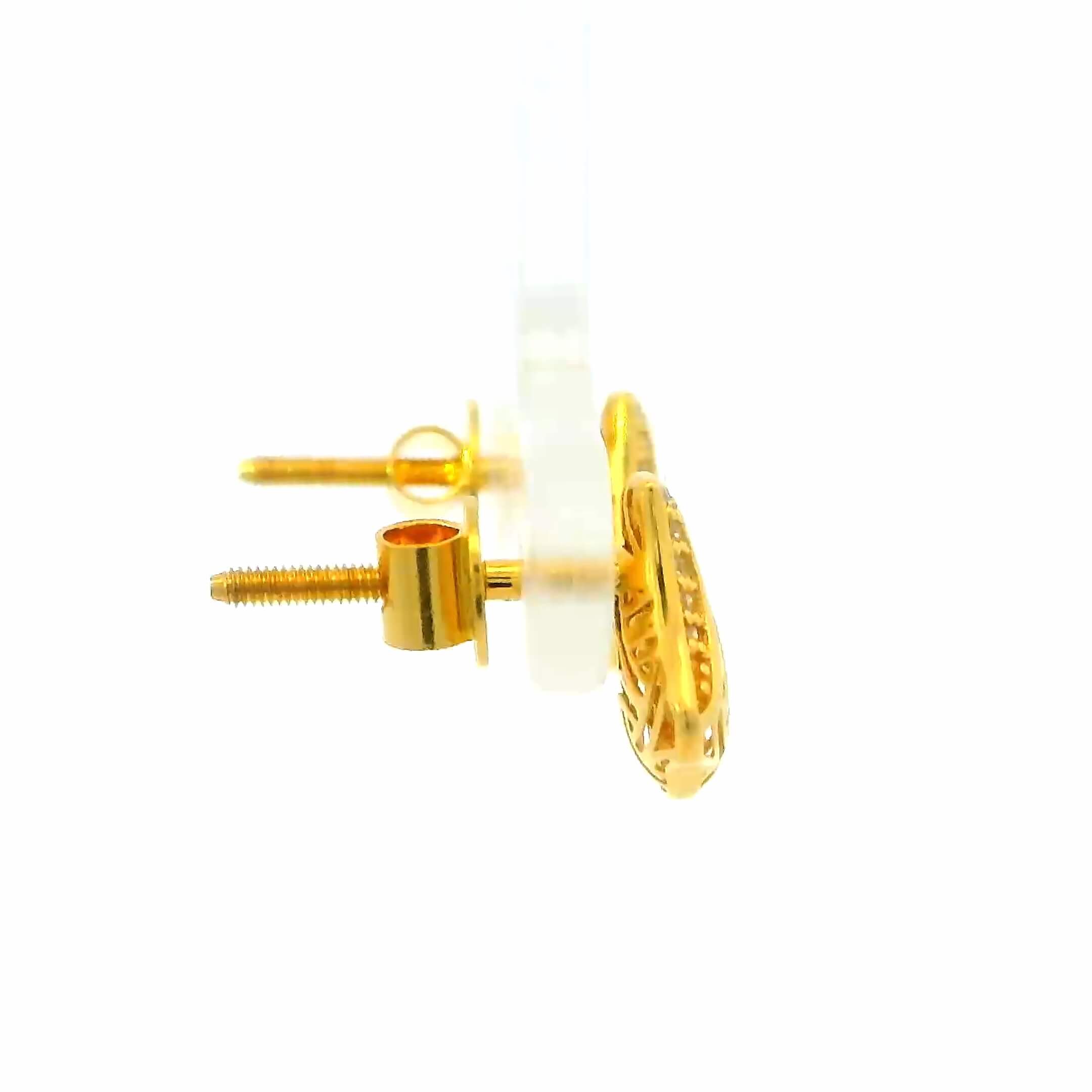 Stylish Spark Gold Studs