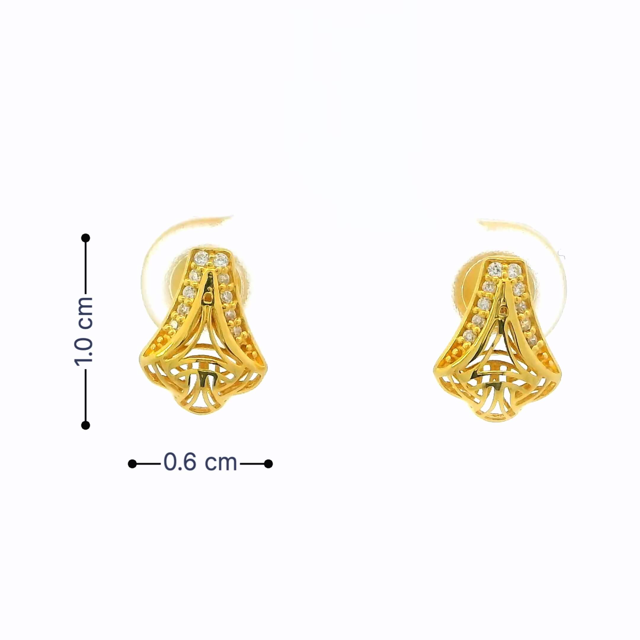 Stylish Spark Gold Studs
