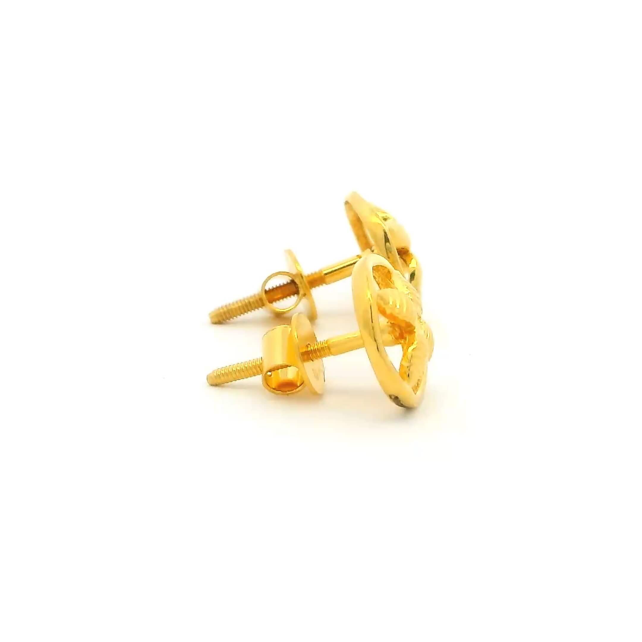 Dainty Clover Gold Studs
