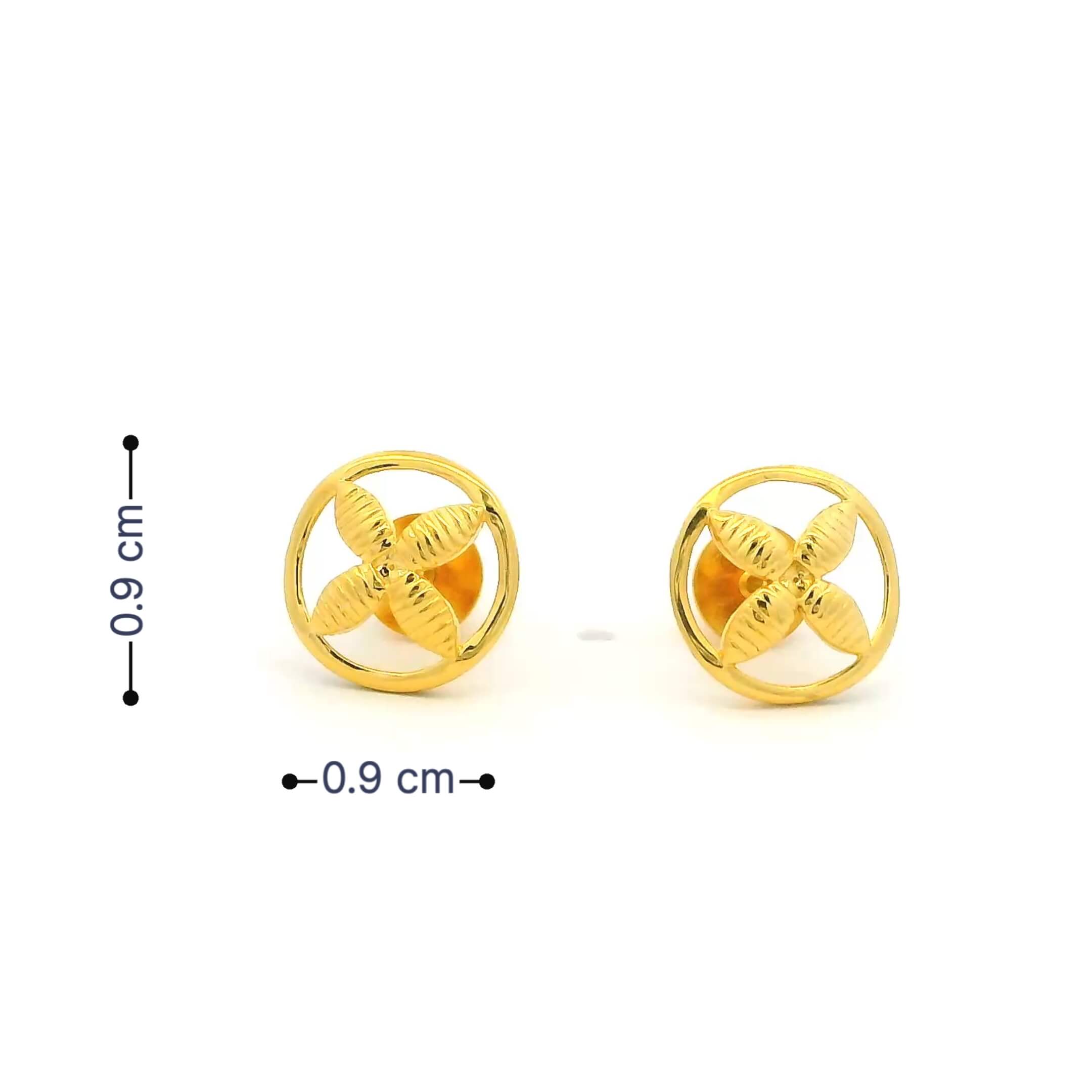 Dainty Clover Gold Studs