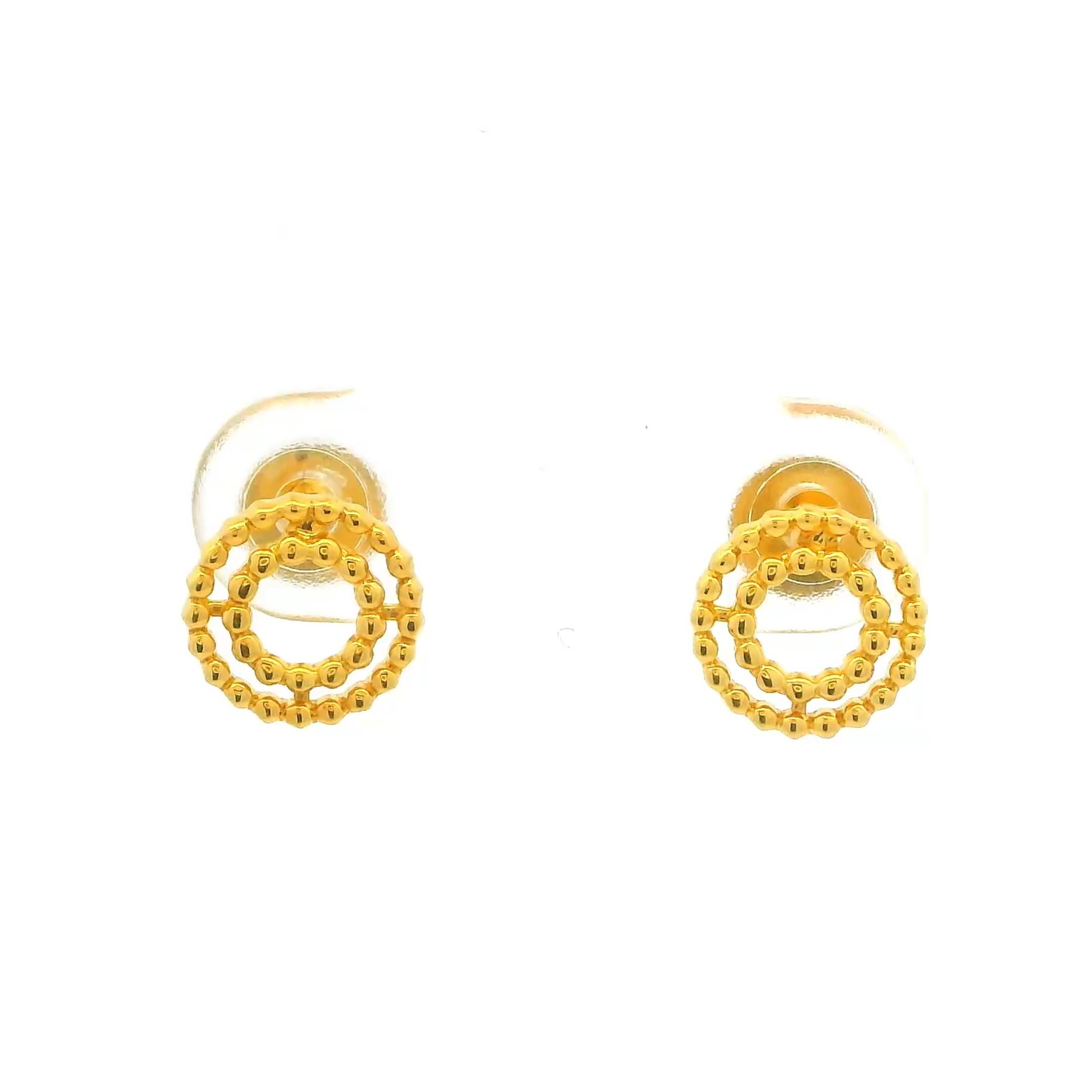 Tiny Orb Gold Studs