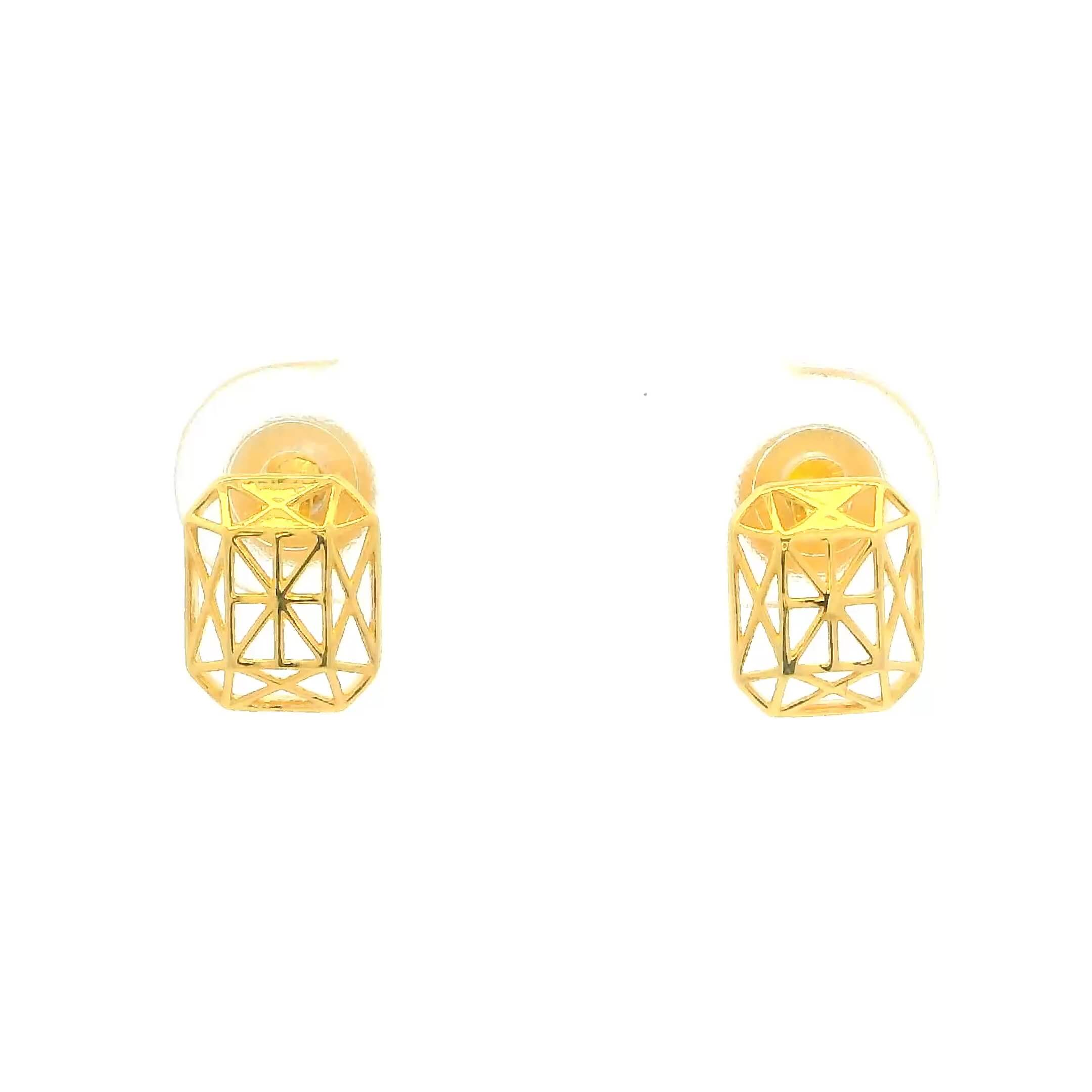 Little Maze Gold Studs