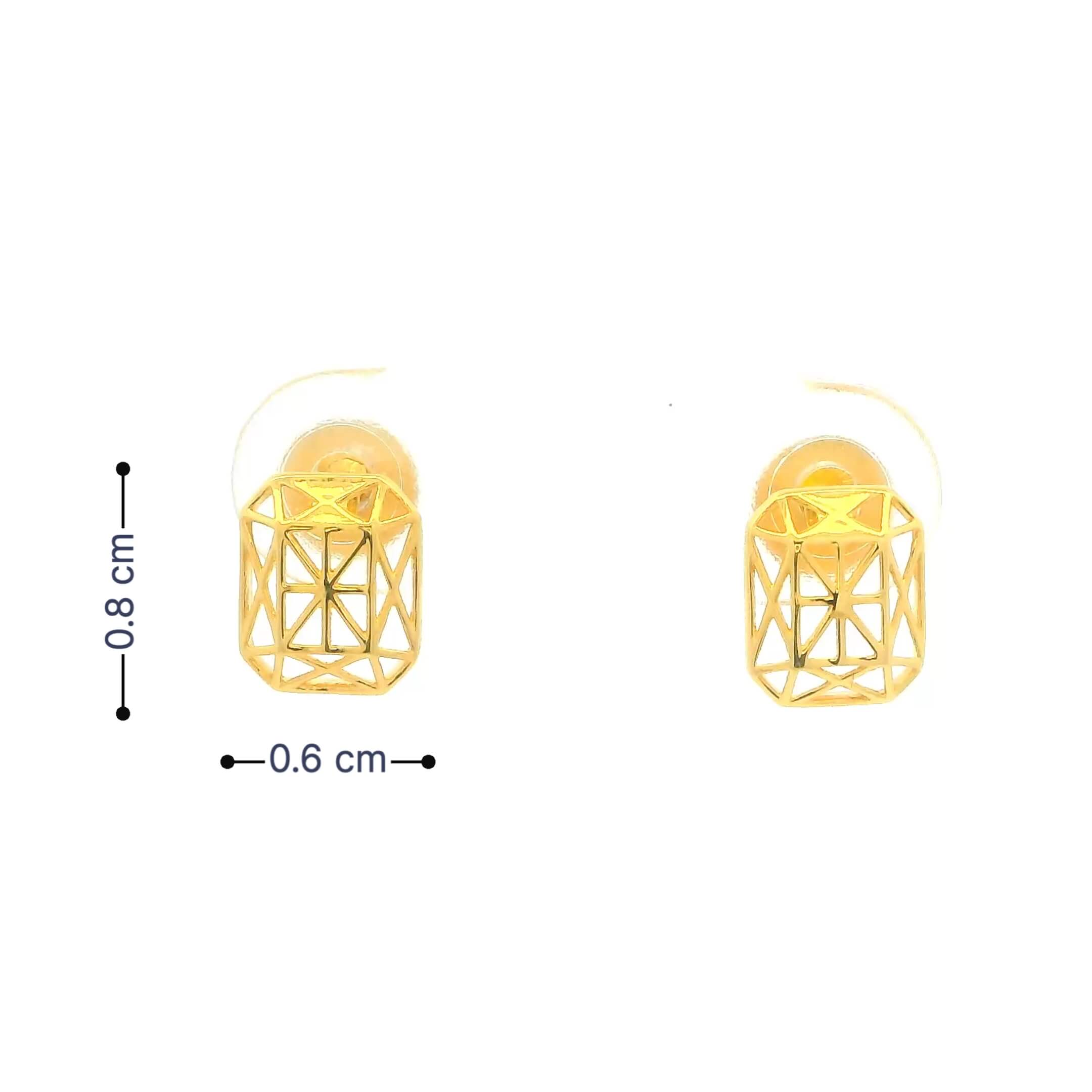 Little Maze Gold Studs