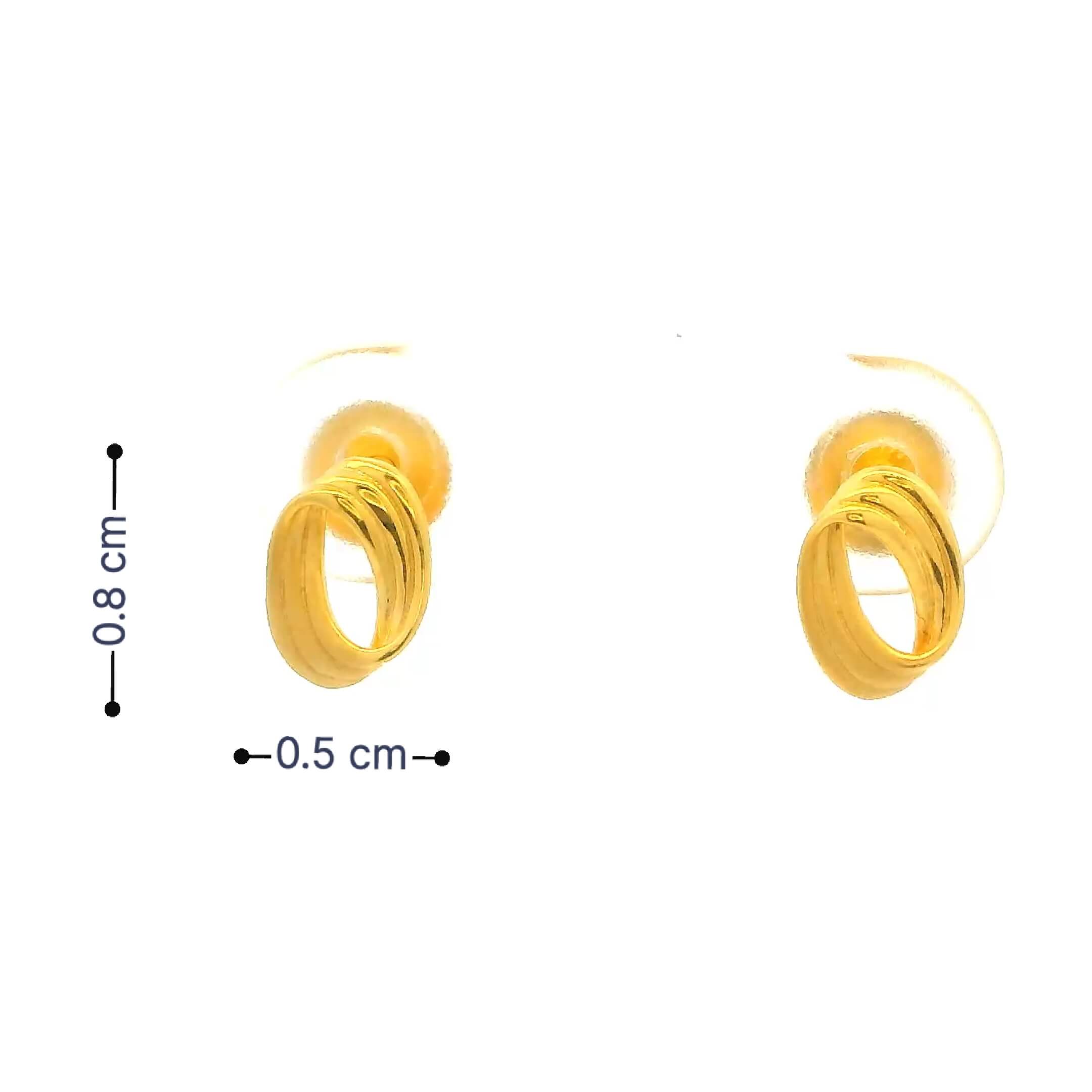 Dainty and Shiny 14K Gold Studs