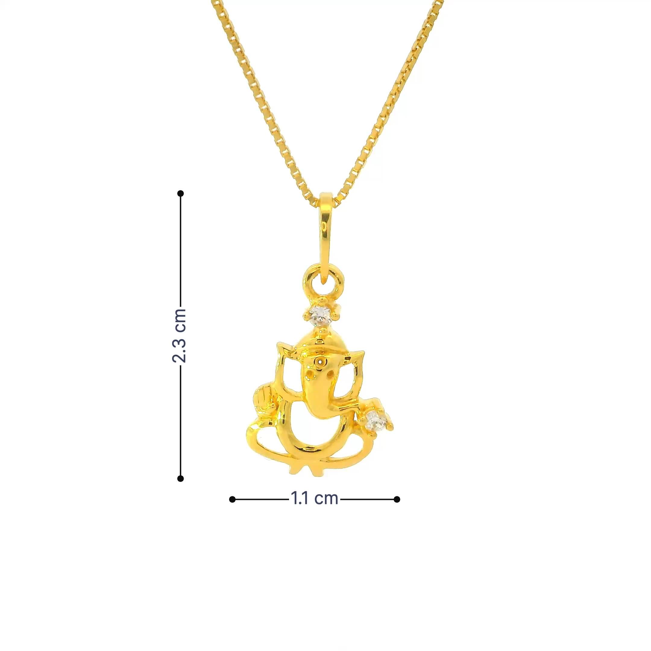 Gracious Ganesha Gold Pendant