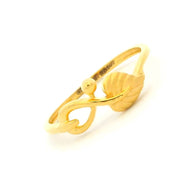 Captivating Swirl Gold Leafy Ring
