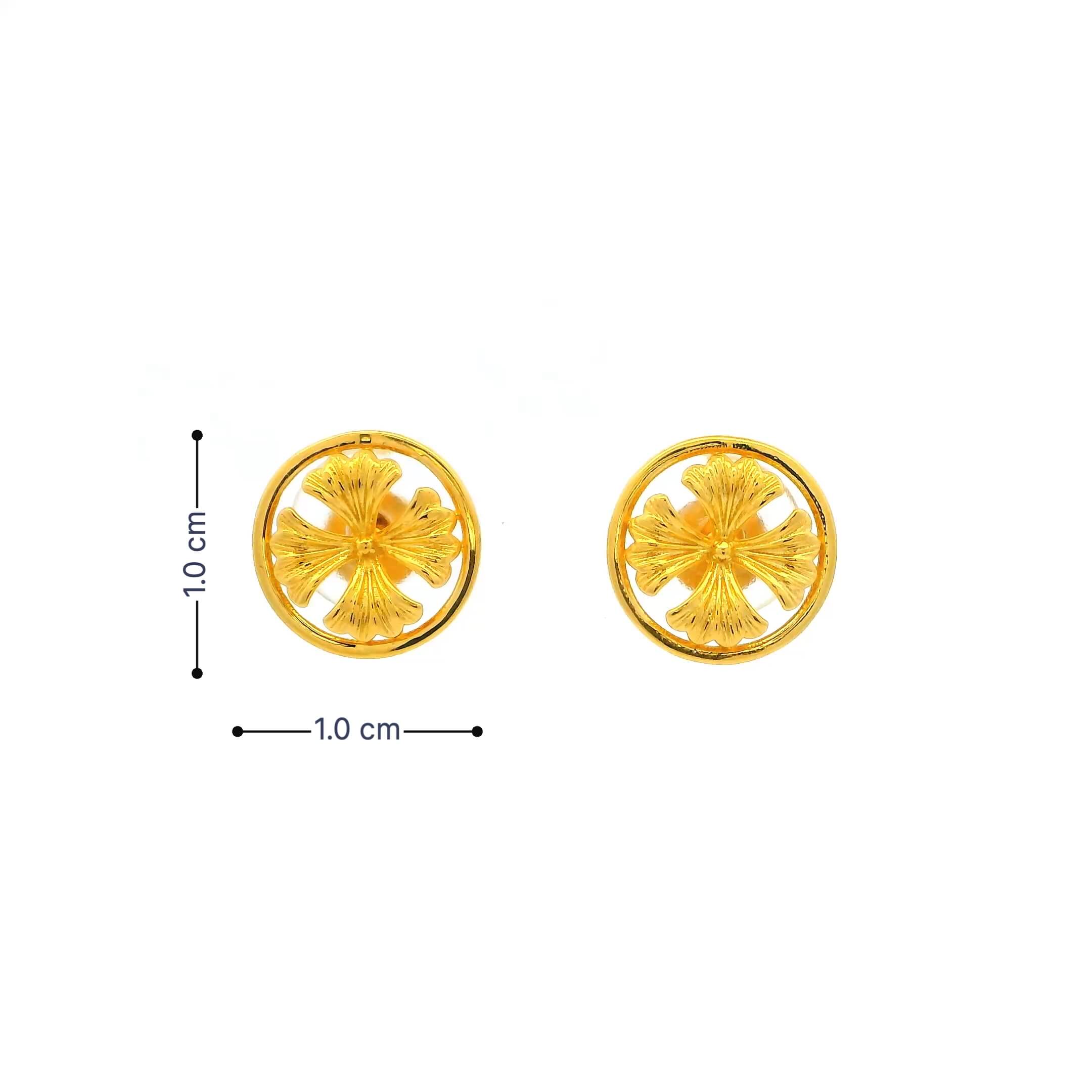 Petite Clover Gold Studs