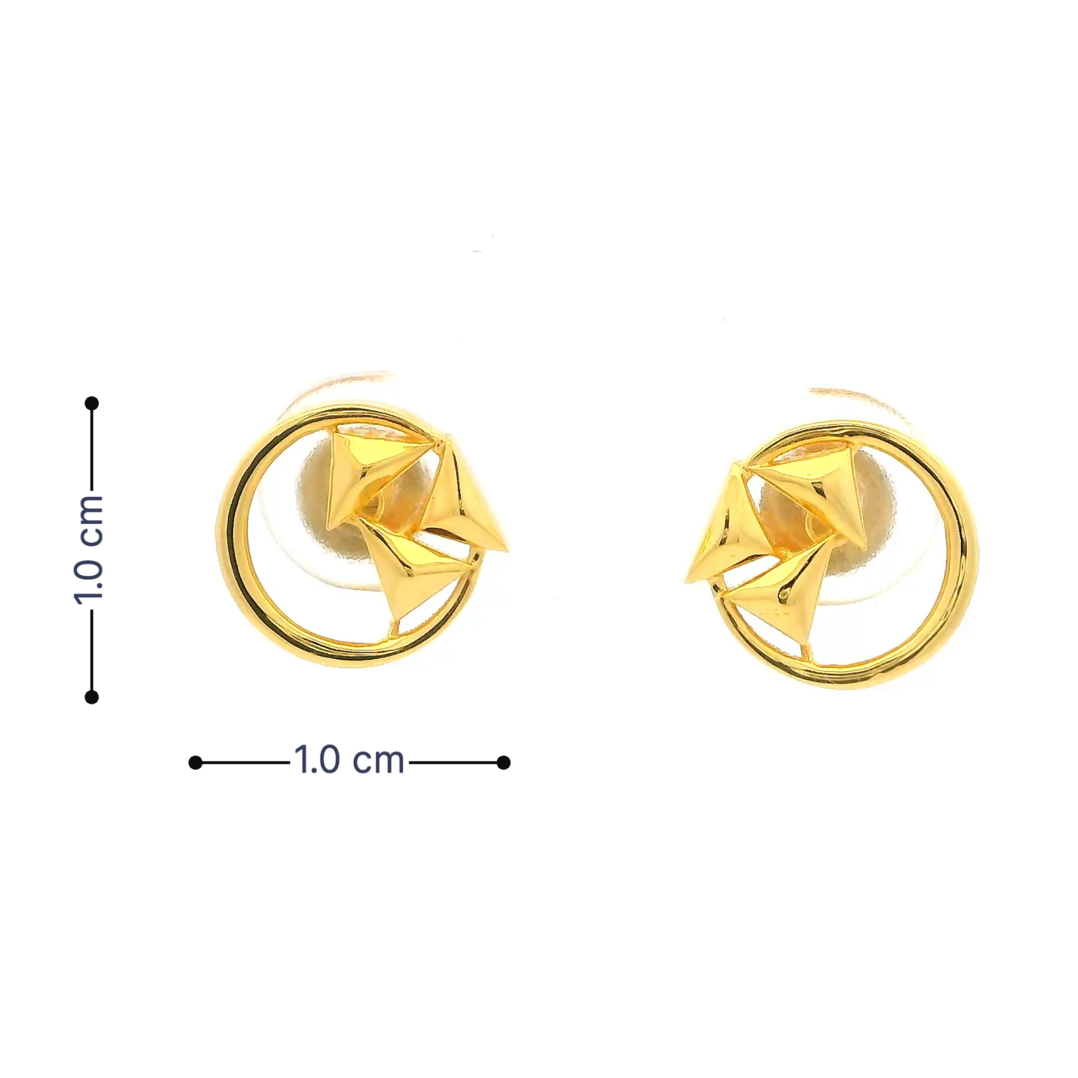 Mini Gleam Gold Studs for Women