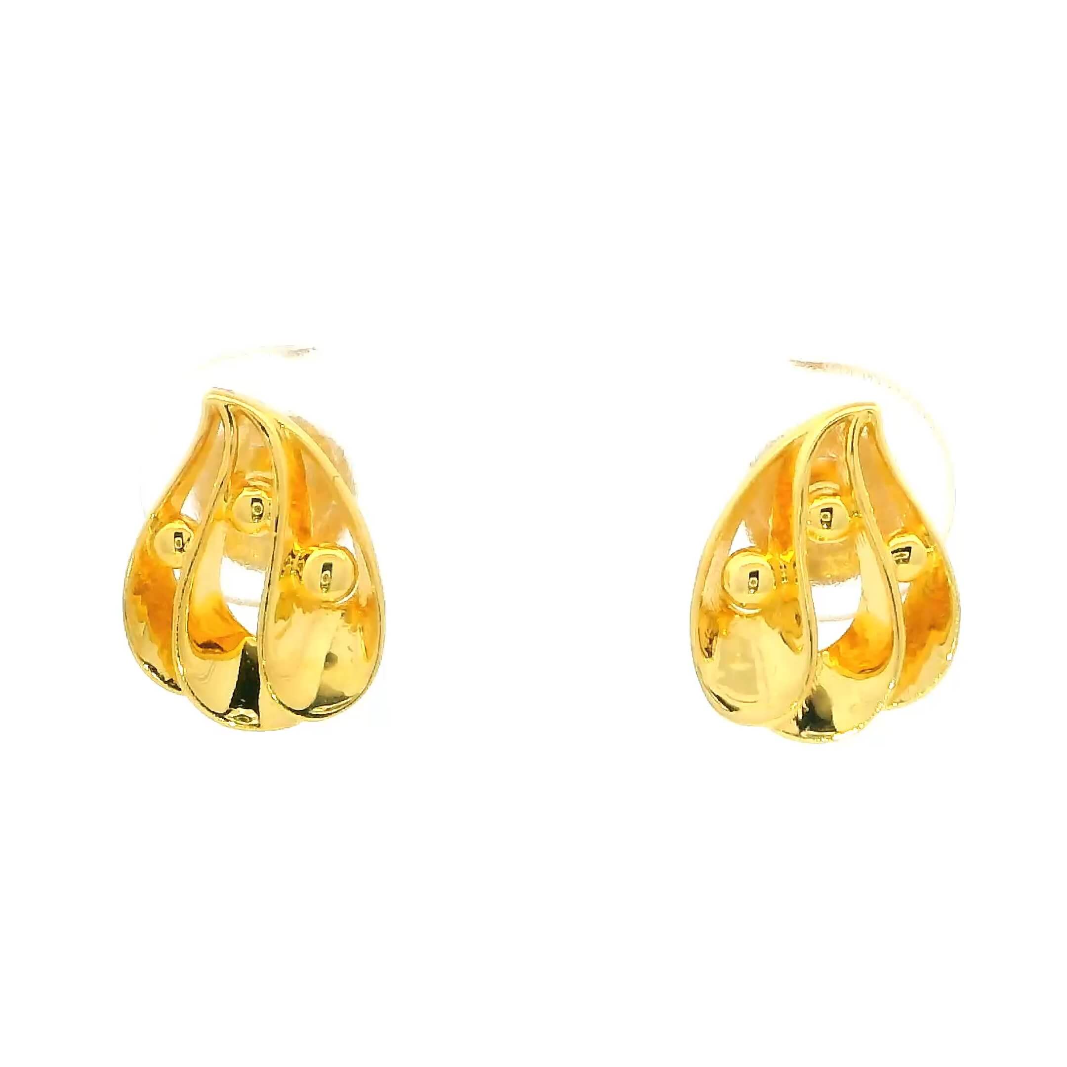 Effortless Glimmer Gold Earrings for Women