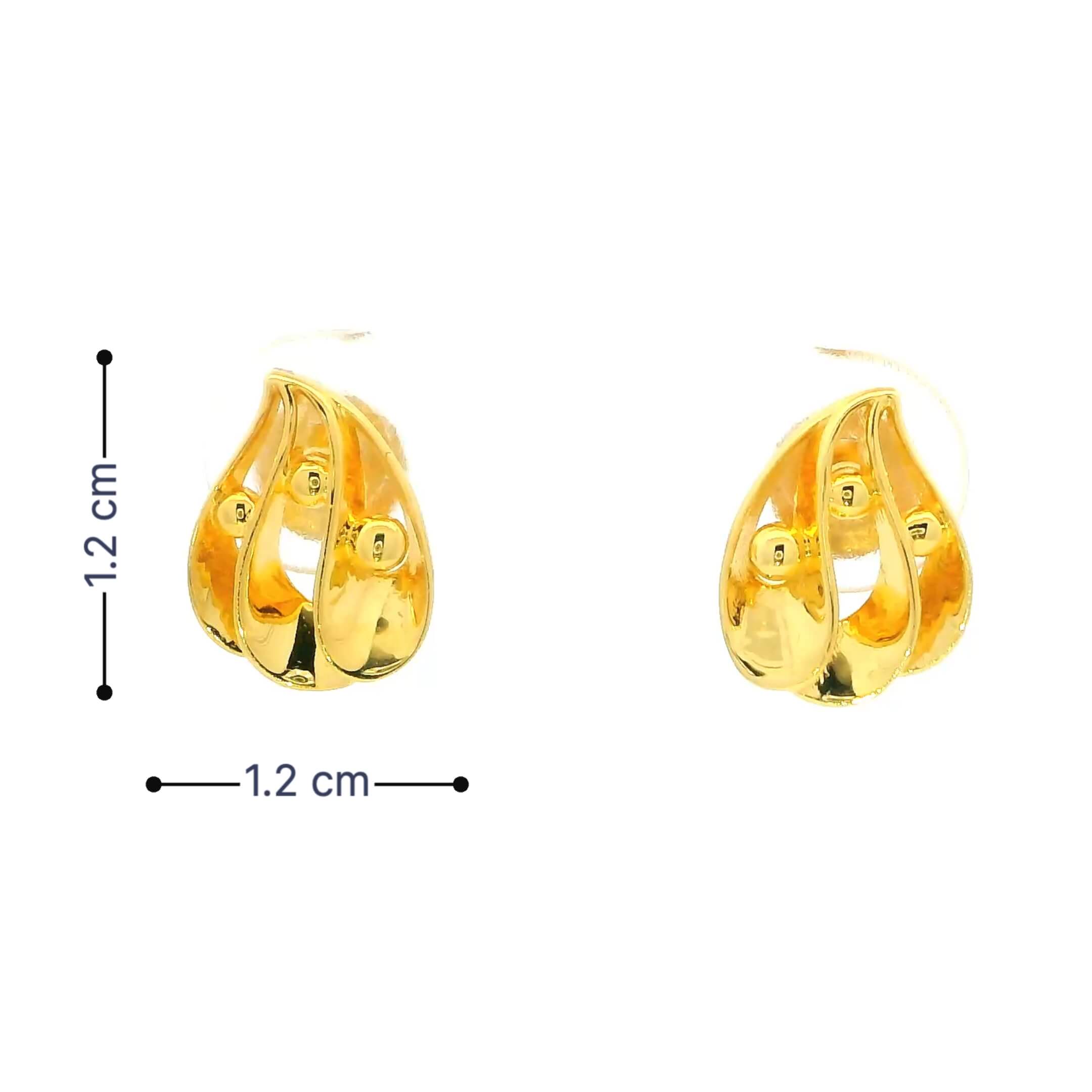Effortless Glimmer Gold Earrings for Women