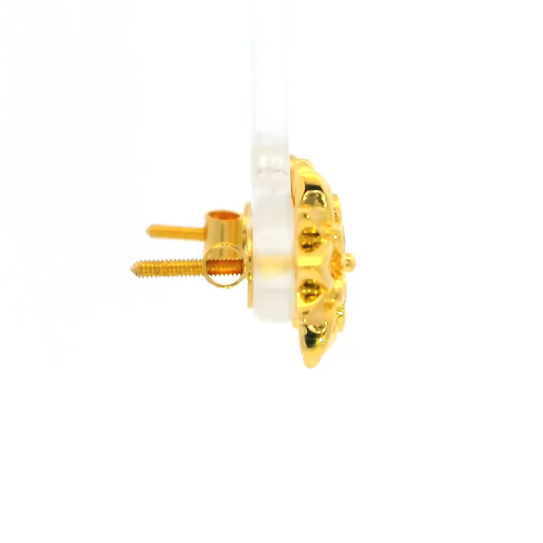Gleaming Floral Magic Gold Earrings for Women