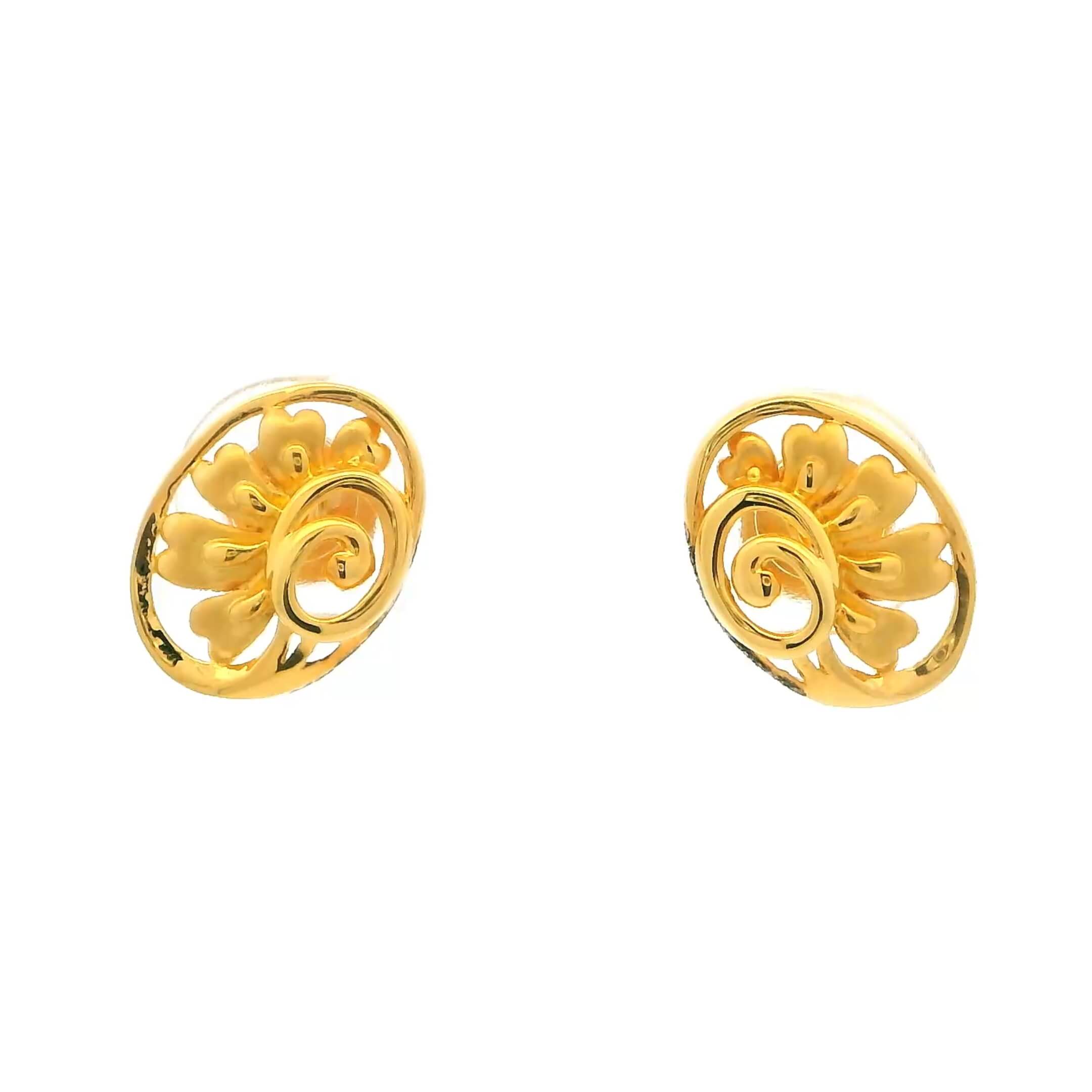 Ritzy Glow Gold Earrings for Women