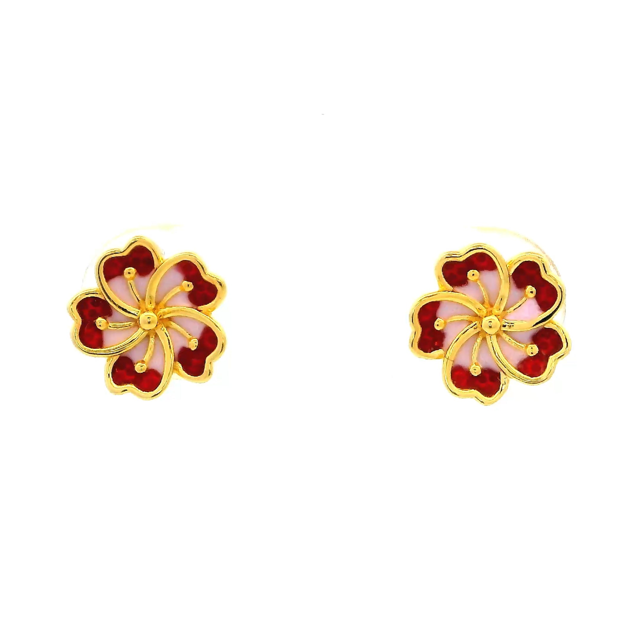 Petite Blossom Gold Studs for Women
