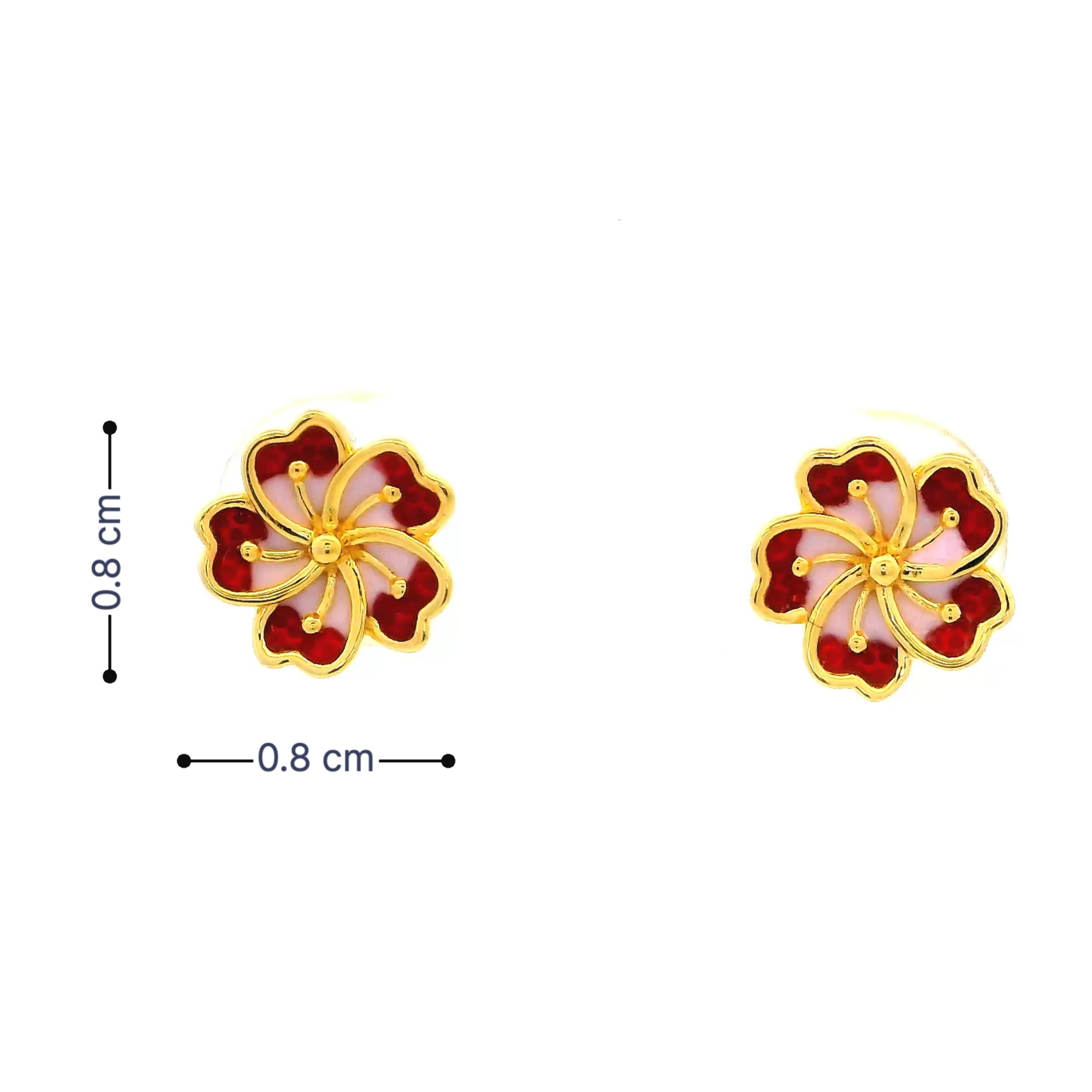 Petite Blossom Gold Studs for Women
