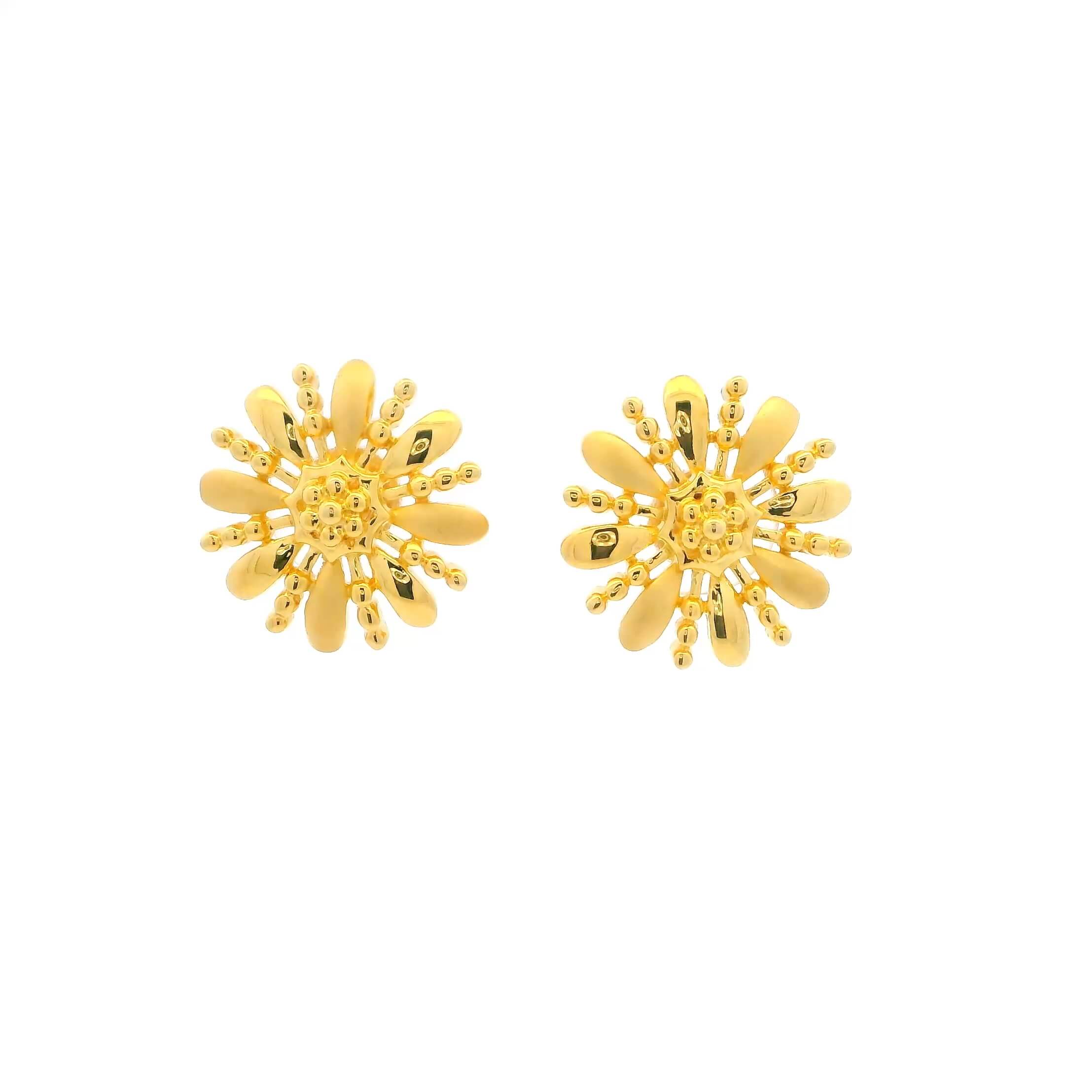 Sunshine Charm Gold Earrings for Women