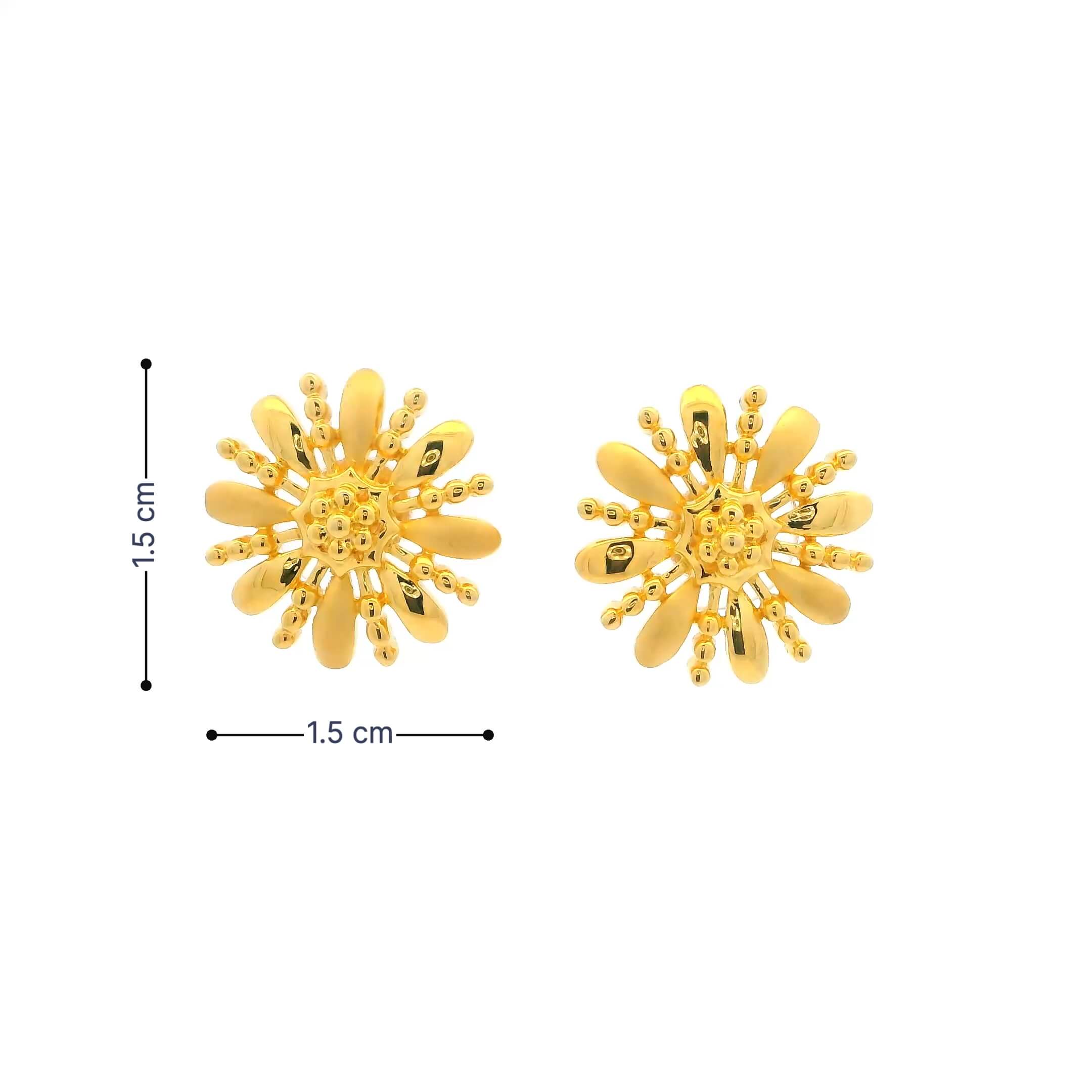 Sunshine Charm Gold Earrings for Women