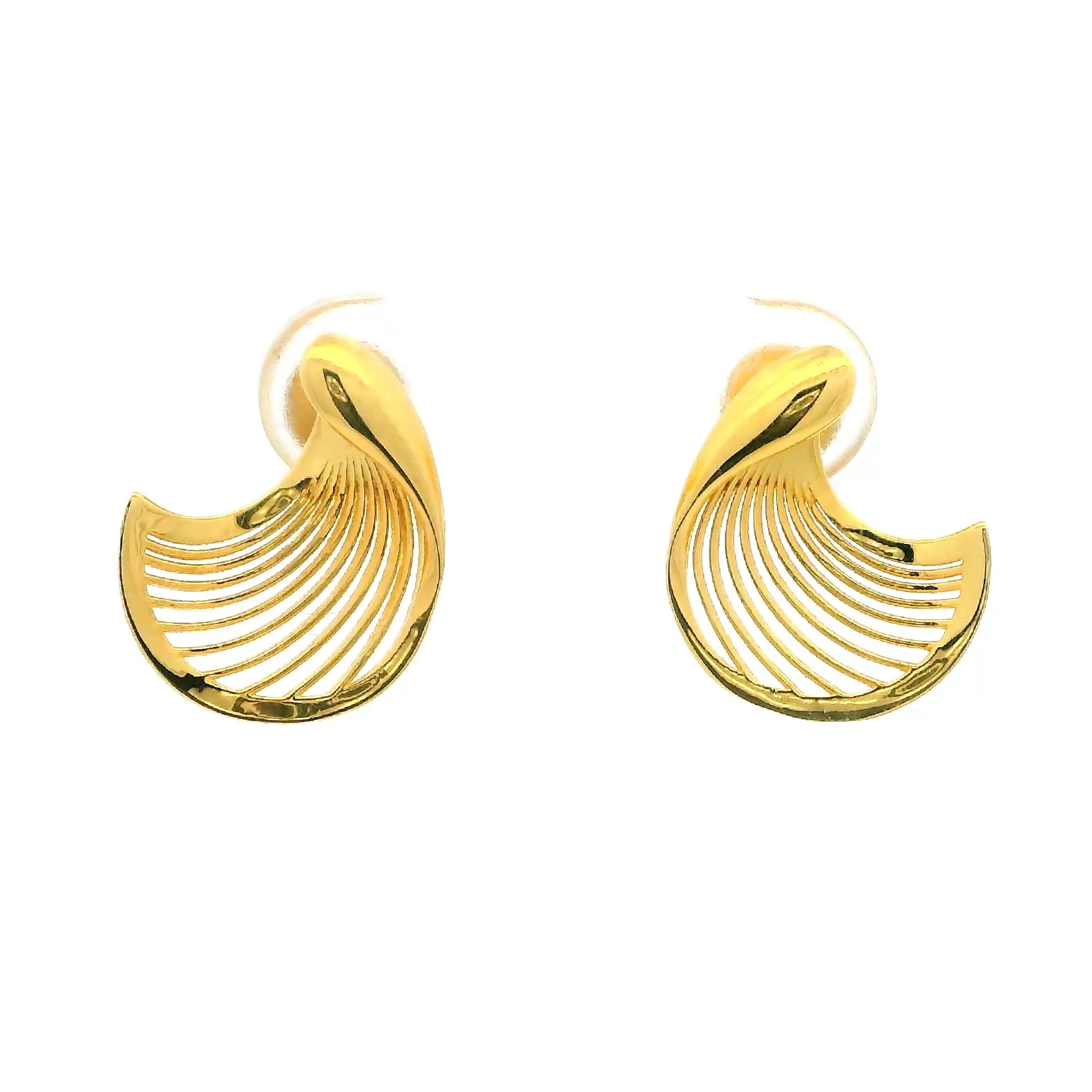 Riveting Glow Gold Studs for Women