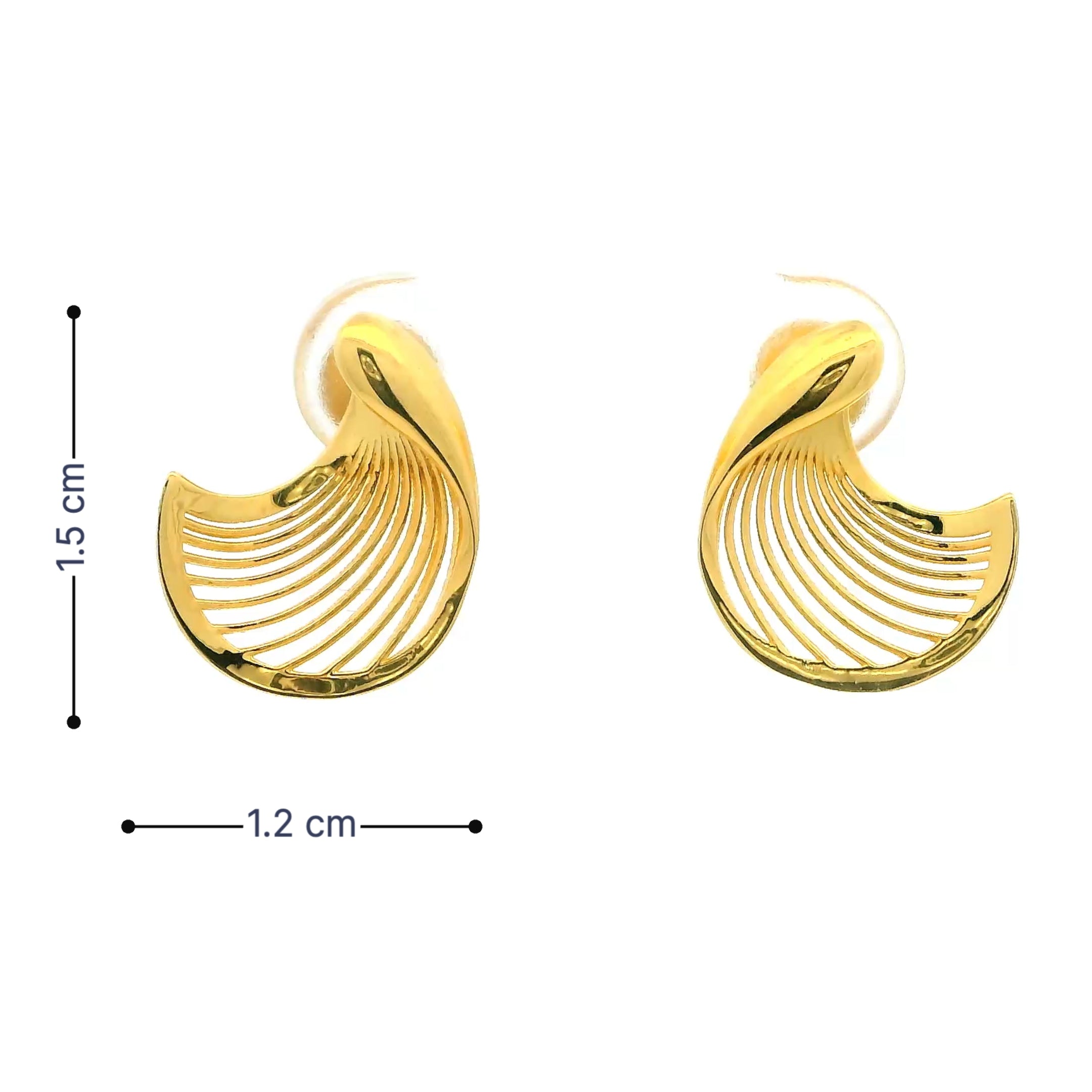 Riveting Glow Gold Studs for Women