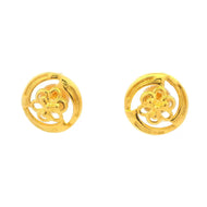 Swirling Blossom Gold Earrings for Women