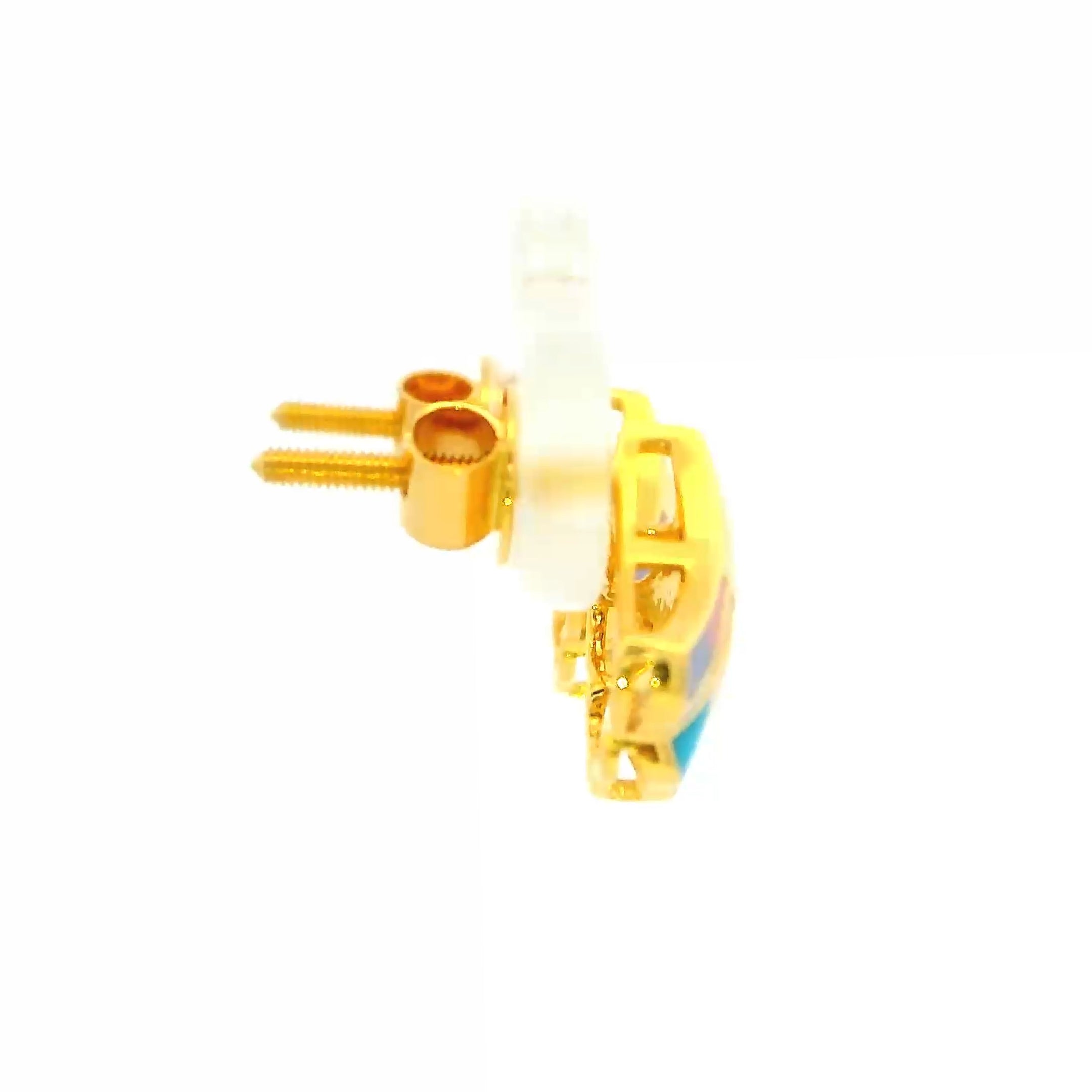 Petite Opulence Gold Studs for Women