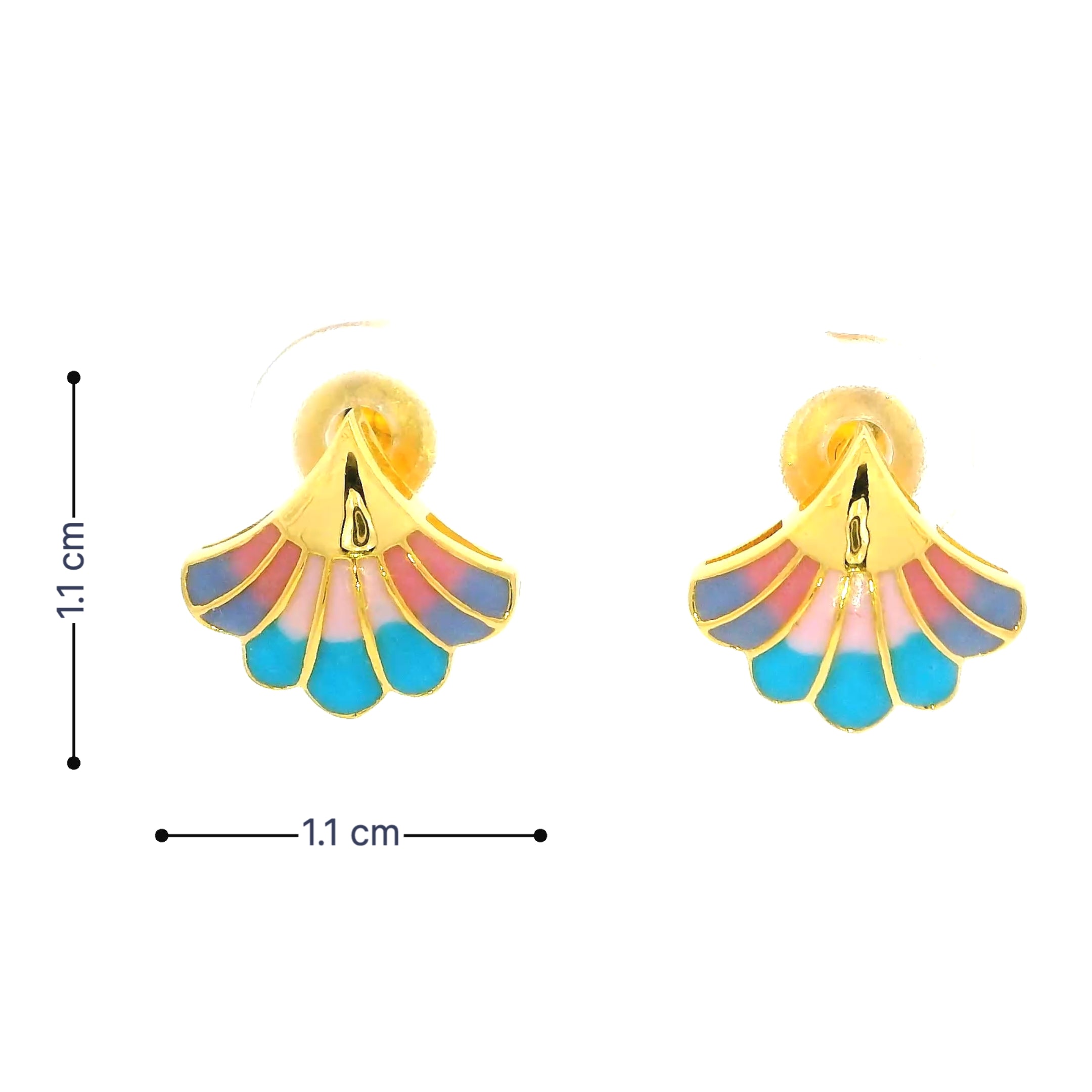 Petite Opulence Gold Studs for Women