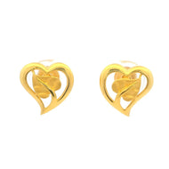 Gleaming Gold Hearts Studs for Women