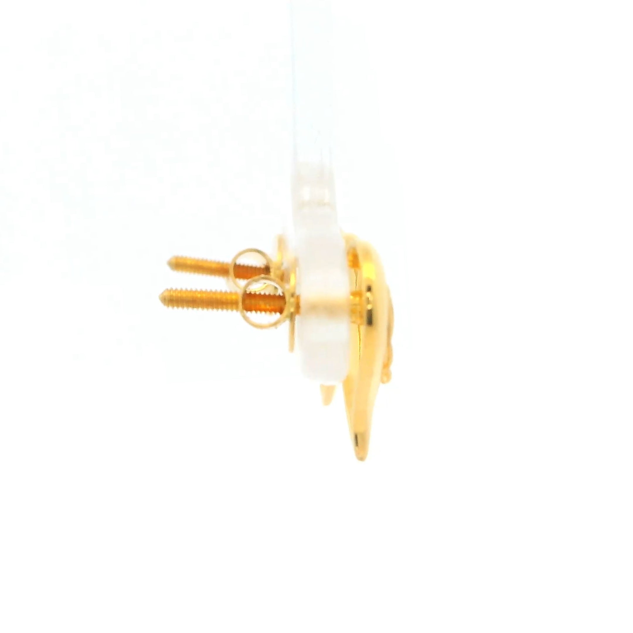 Gleaming Gold Hearts Studs for Women