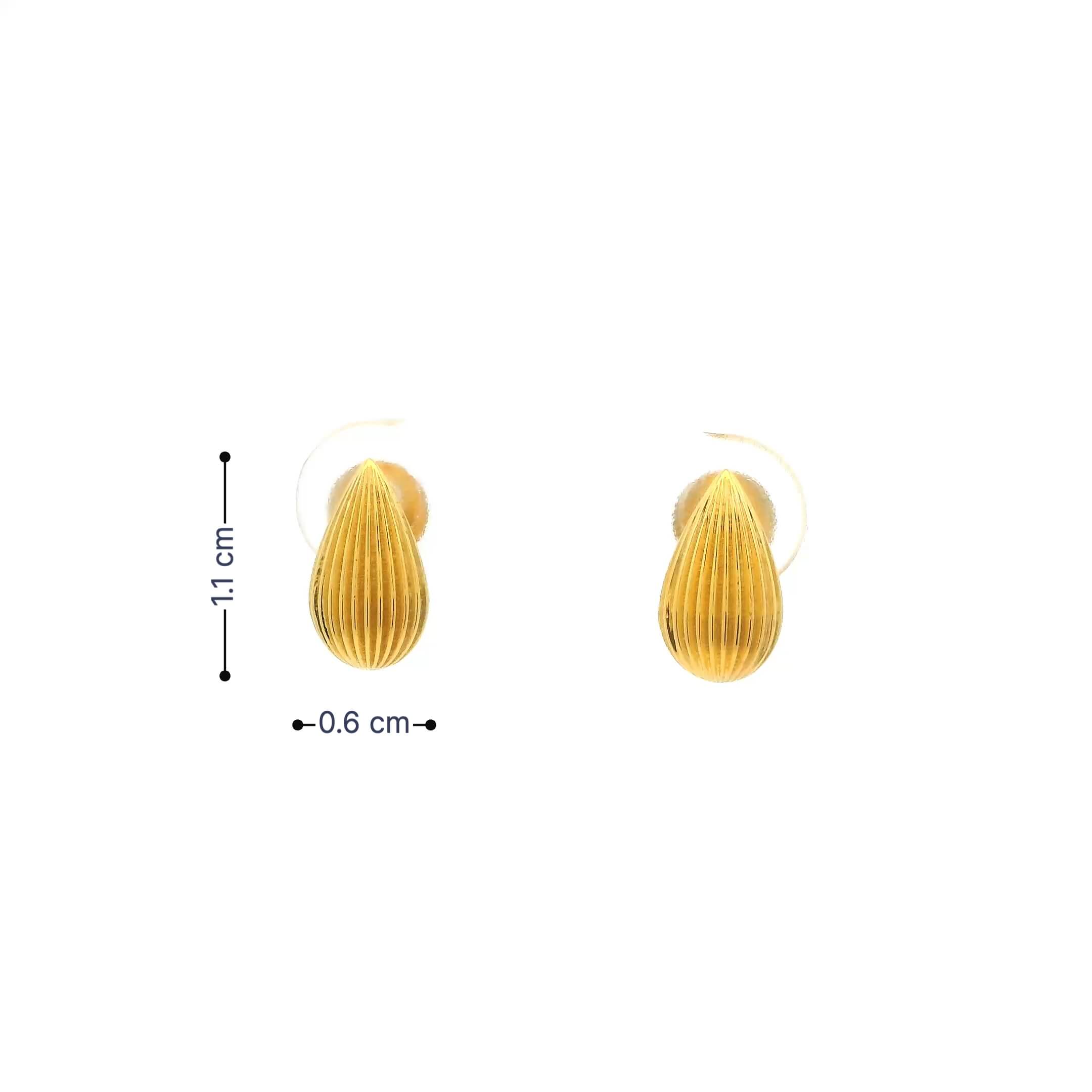 Modest Glow Gold Earrings for Women