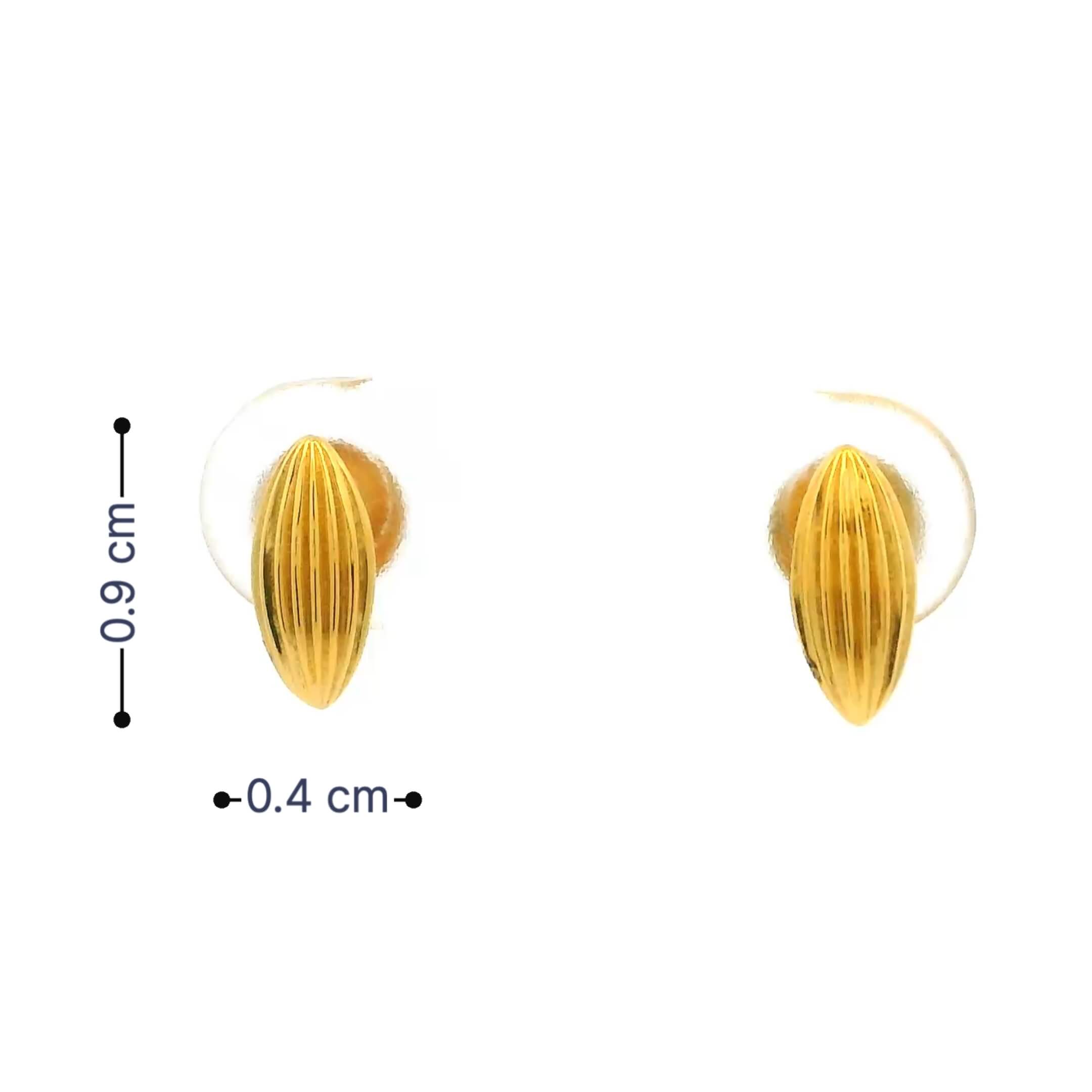 Simple Glow 18K Women Gold Earrings