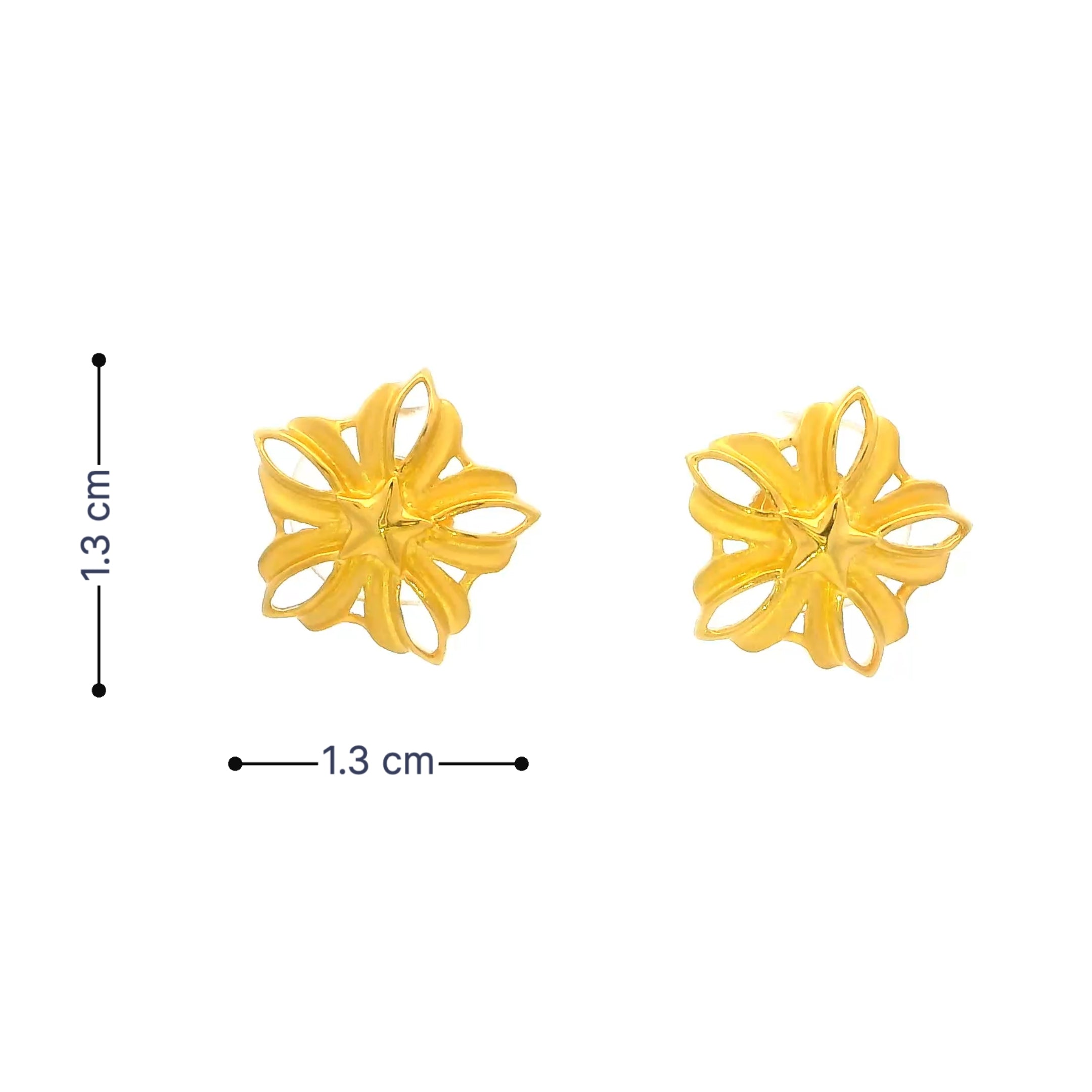 Magical Blossom Gold Studs for Women