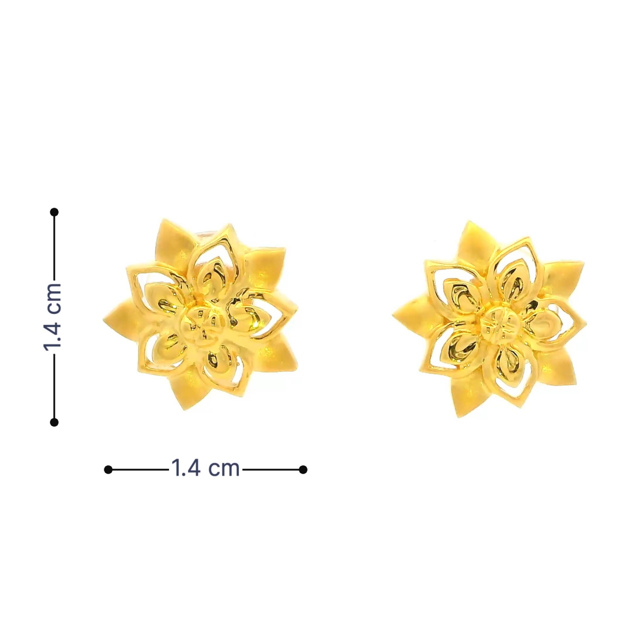 Marvelous Blossom Gold Earrings for Women