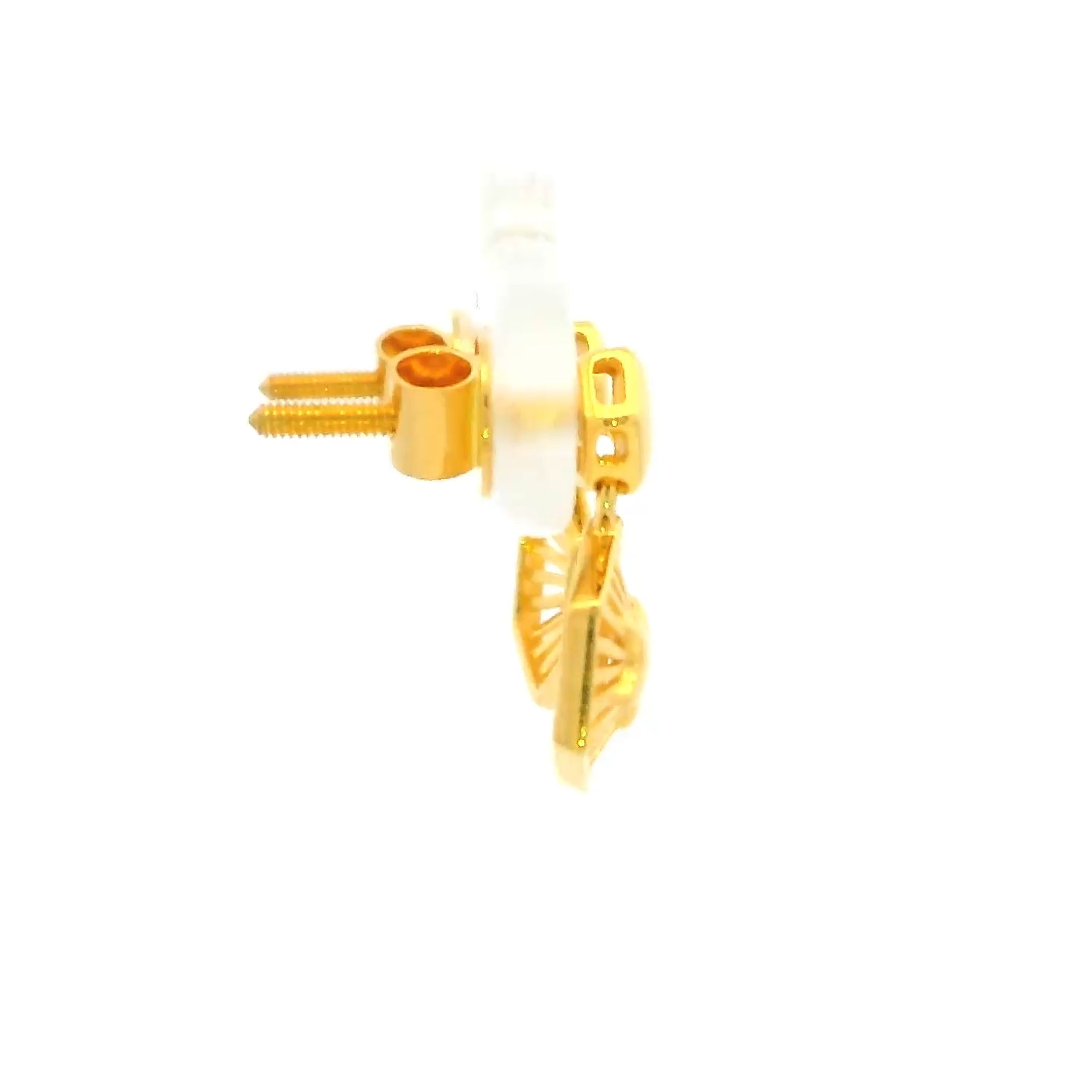 Modest Glow Gold Hexa Studs for Women