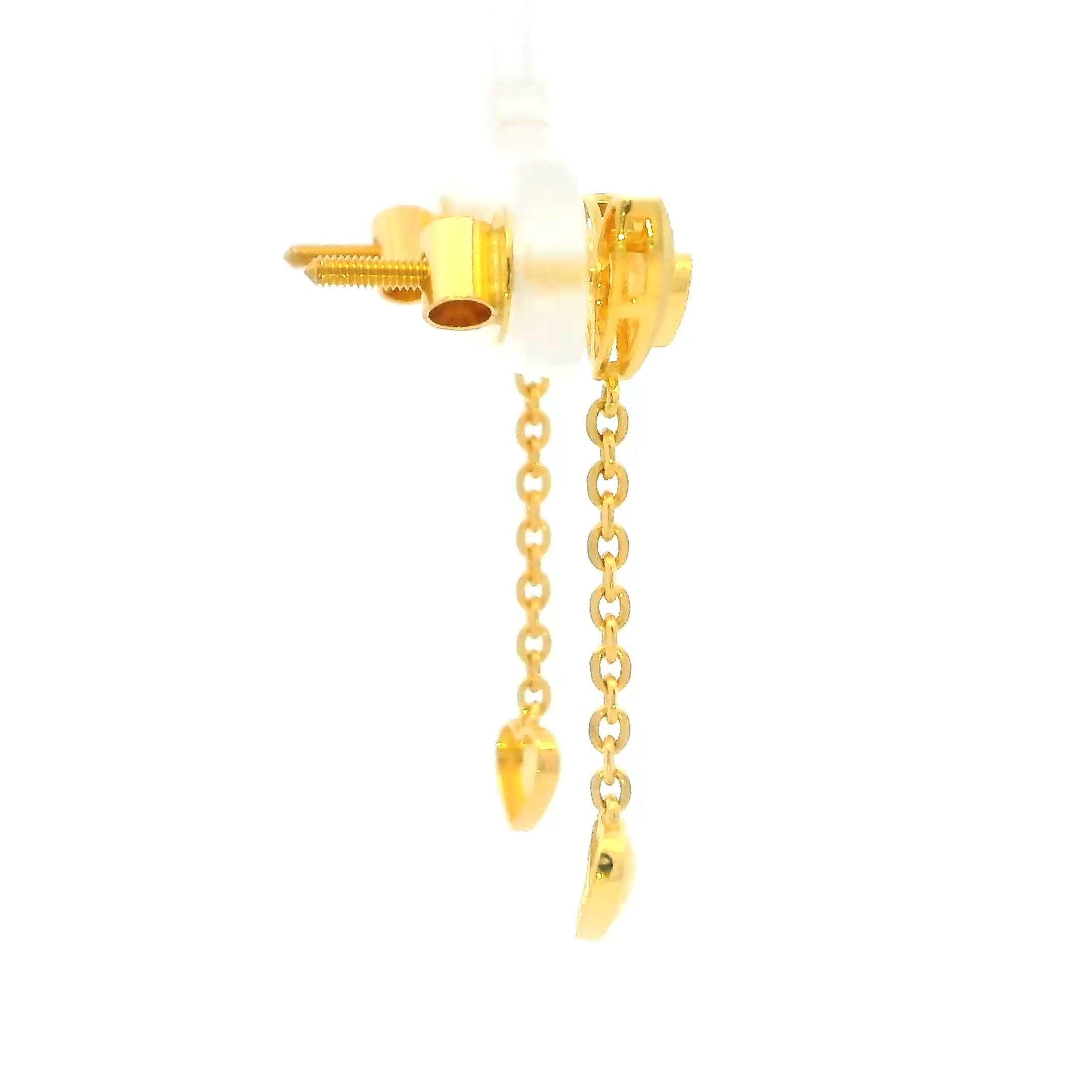 Seamless Glow Gold Studs for Women