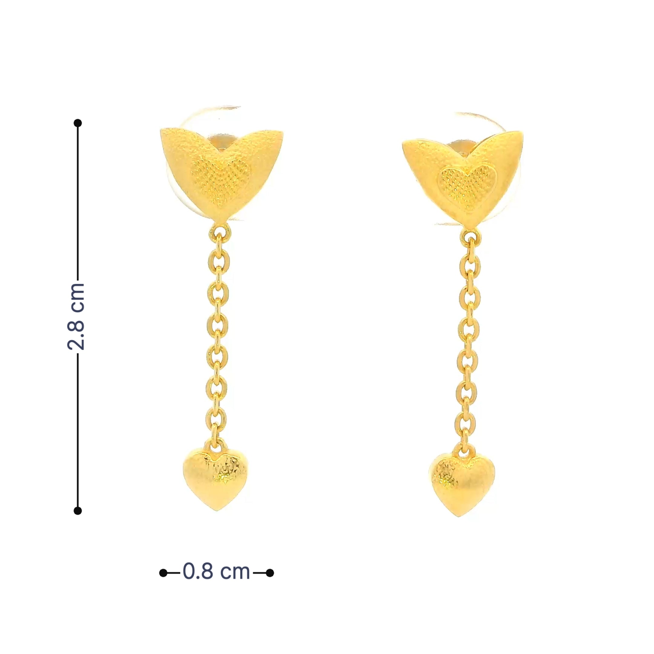 Seamless Glow Gold Studs for Women