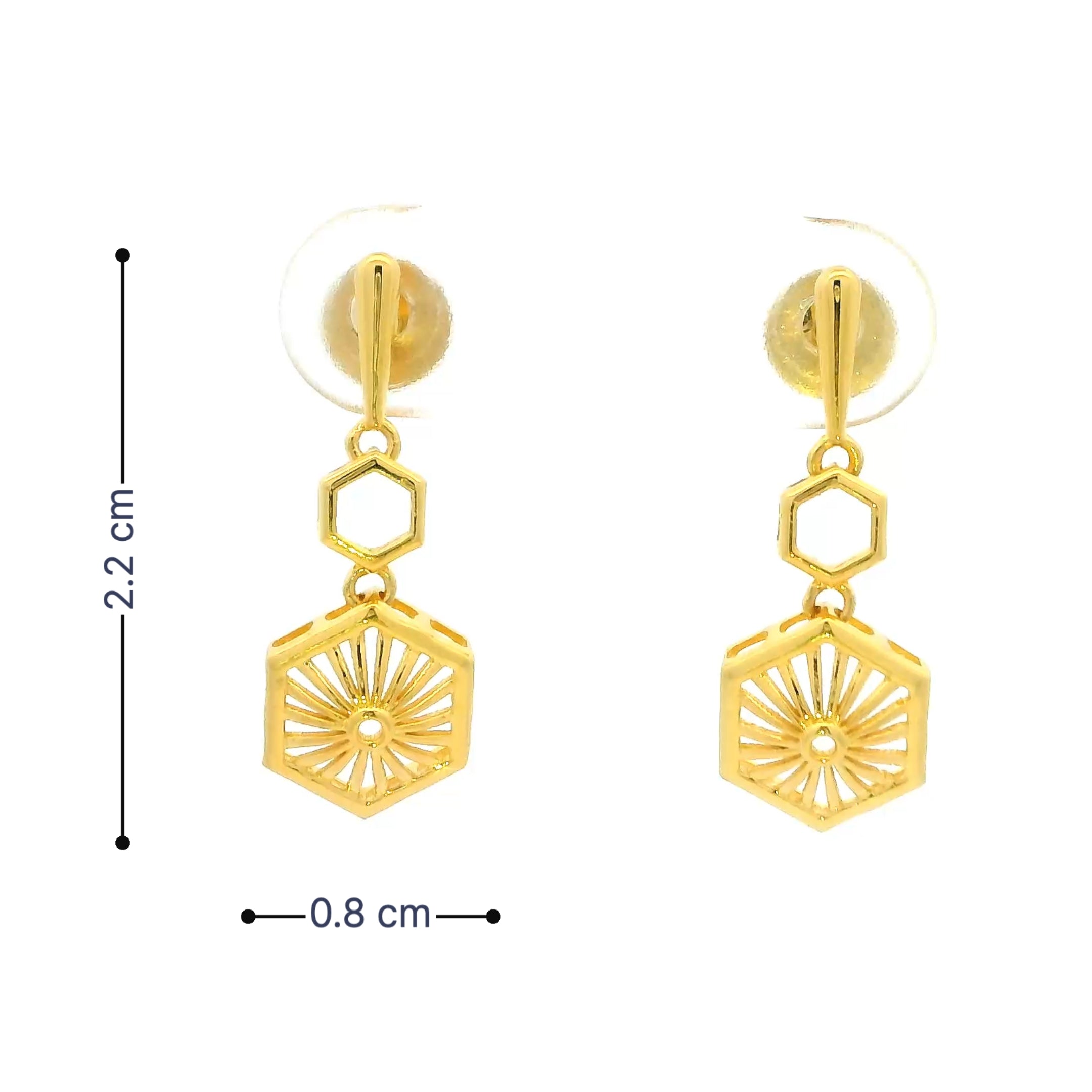 Posh Flora Shine Gold Earrings for Women