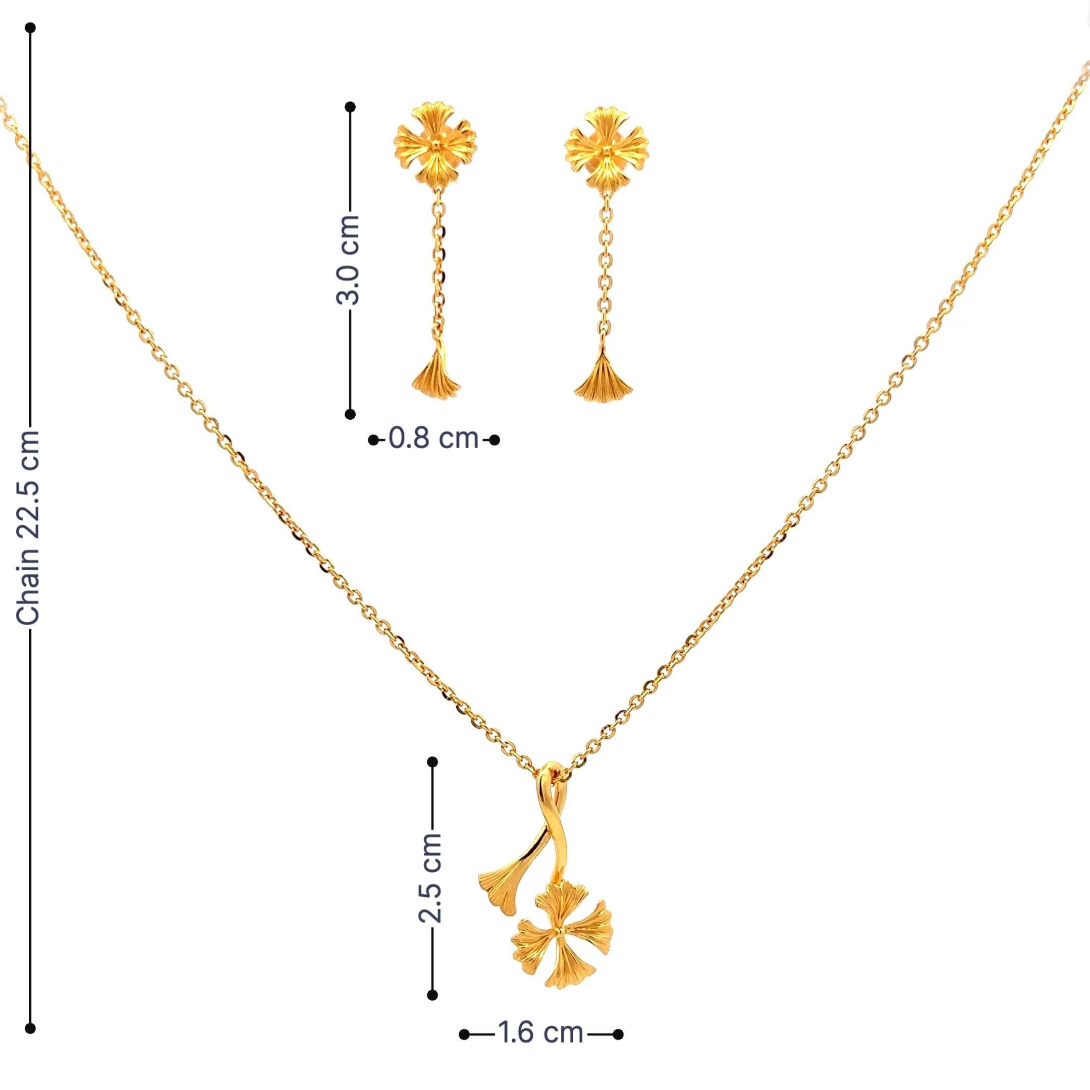 Dreamy Clover Gold Necklace Set